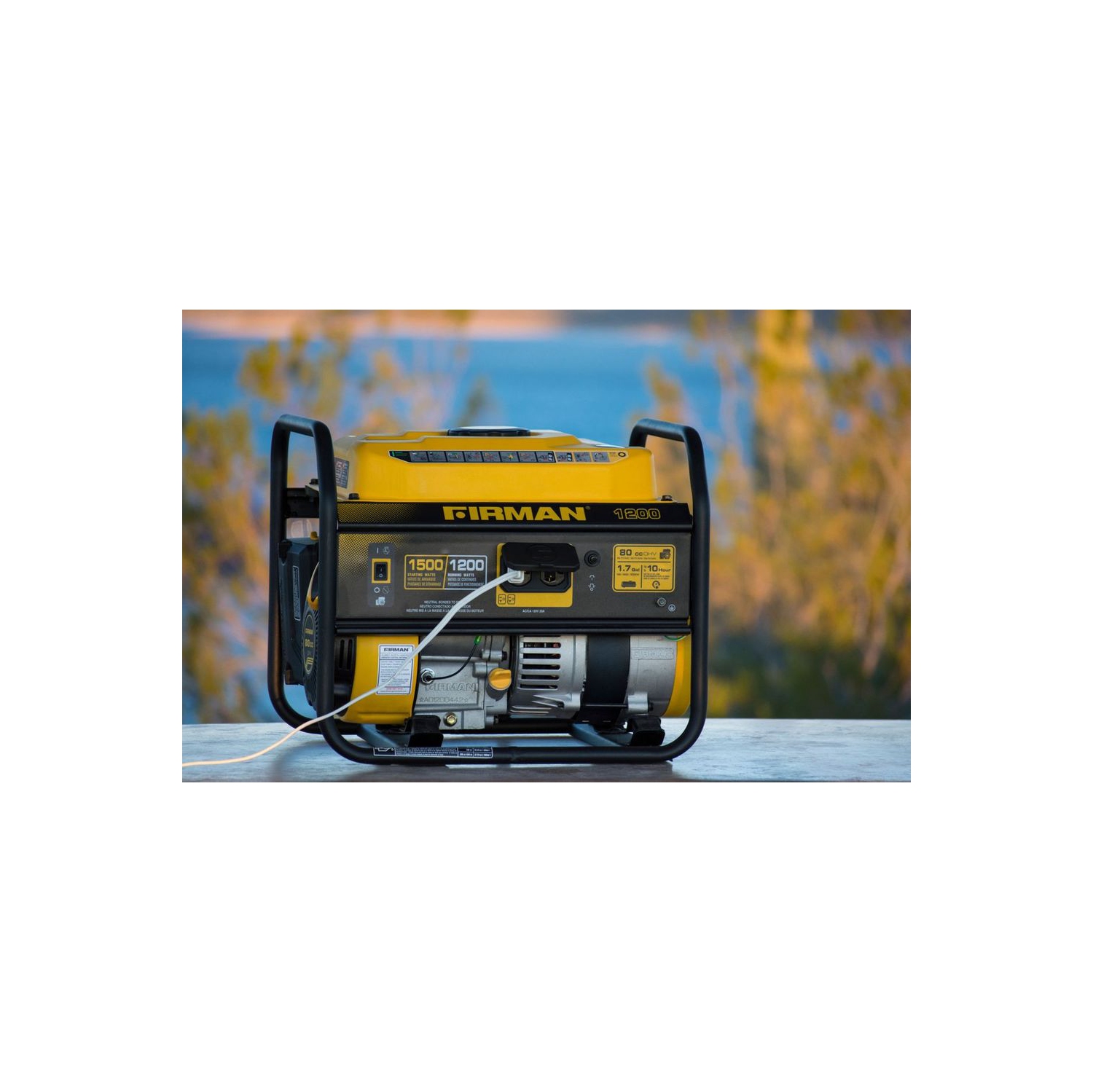 7 Gallon Tank Firman 1500 W Gas-powered Extended Run Time Portable Generator 62 Pounds