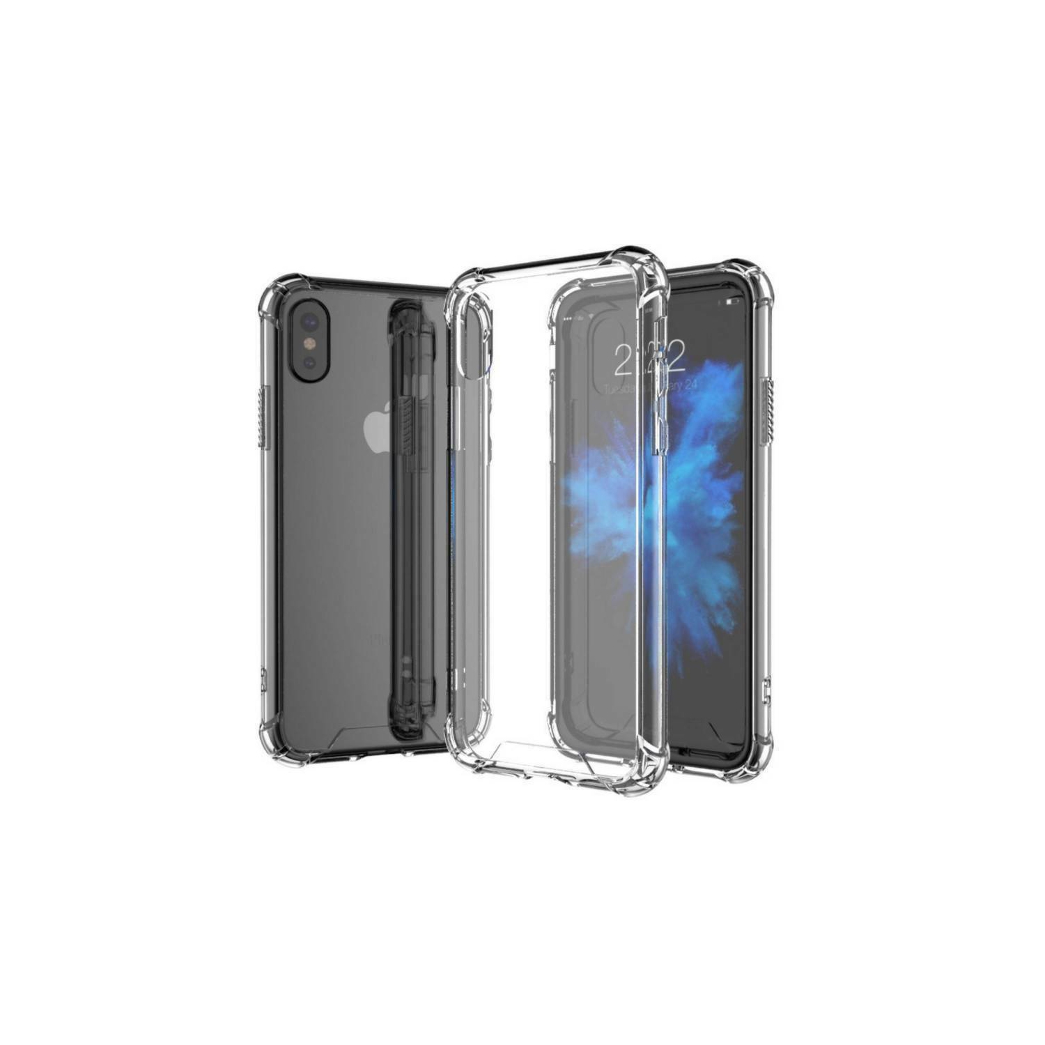 Coque iPhone X / iPhone XS , Jenuos Transparent Doux Souple Extrêmement Fin Housse TPU Silicone Etui pour iPhone X / XS - Transparent
