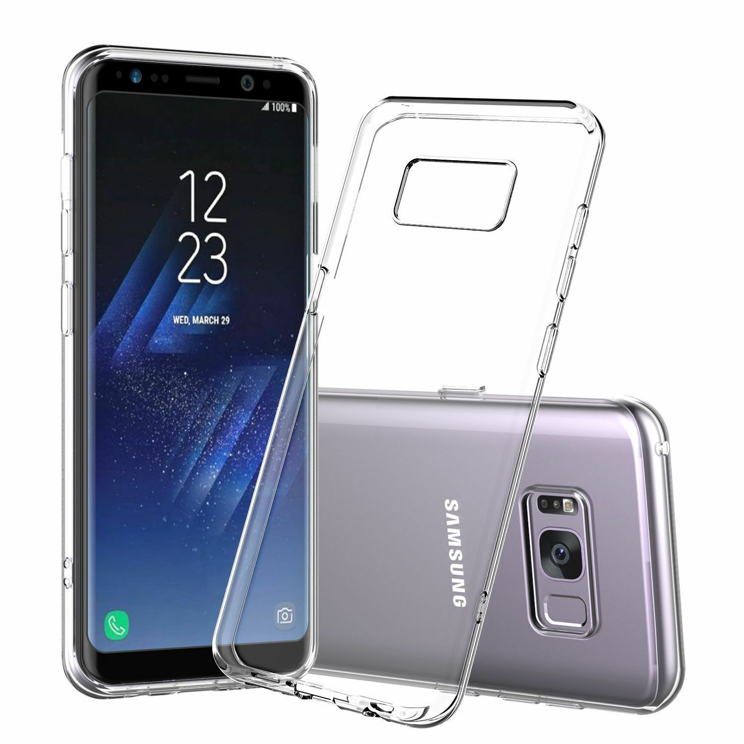 Bumper Case Clear Soft TPU Transparent Cover For Samsung Galaxy S8