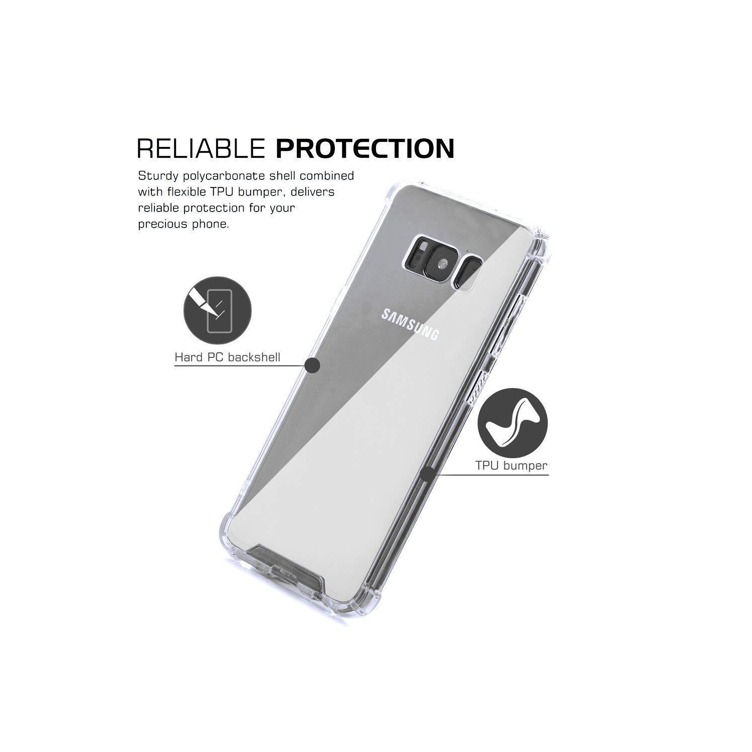 Coque Samsung Galaxy S8 Plus , Jenuos Transparent Doux Souple Extrêmement Fin Housse TPU Silicone Etui pour Samsung Galaxy S8 Plus - Transparent