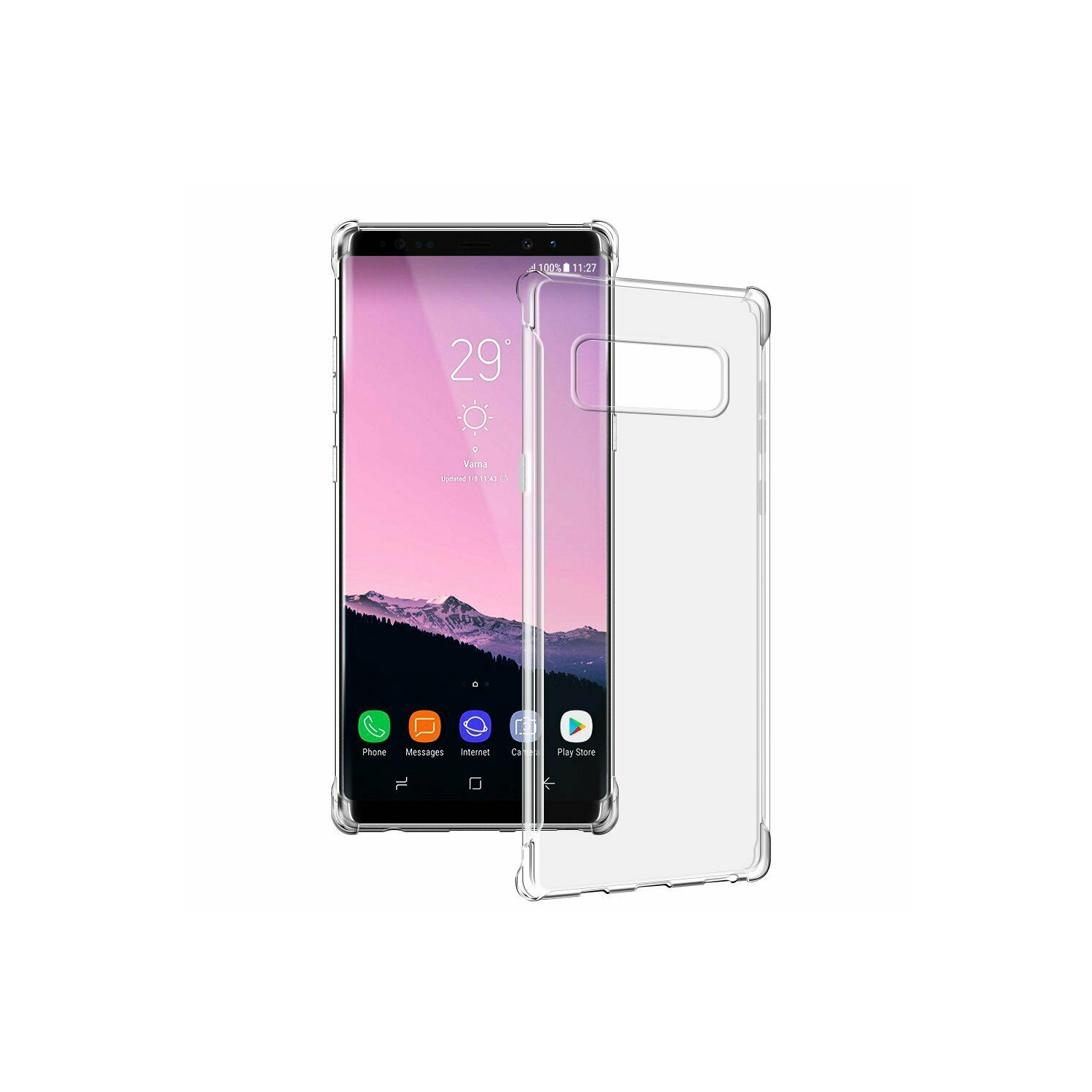 Bumper Case Clear Soft TPU Transparent Cover For Samsung Galaxy Note 8
