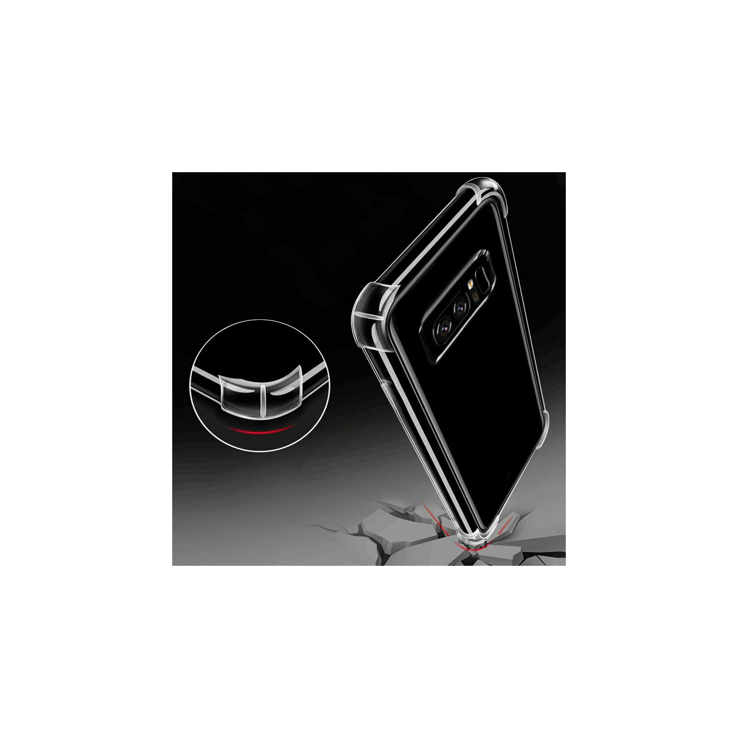 Bumper Case Clear Soft TPU Transparent Cover For Samsung Galaxy Note 8