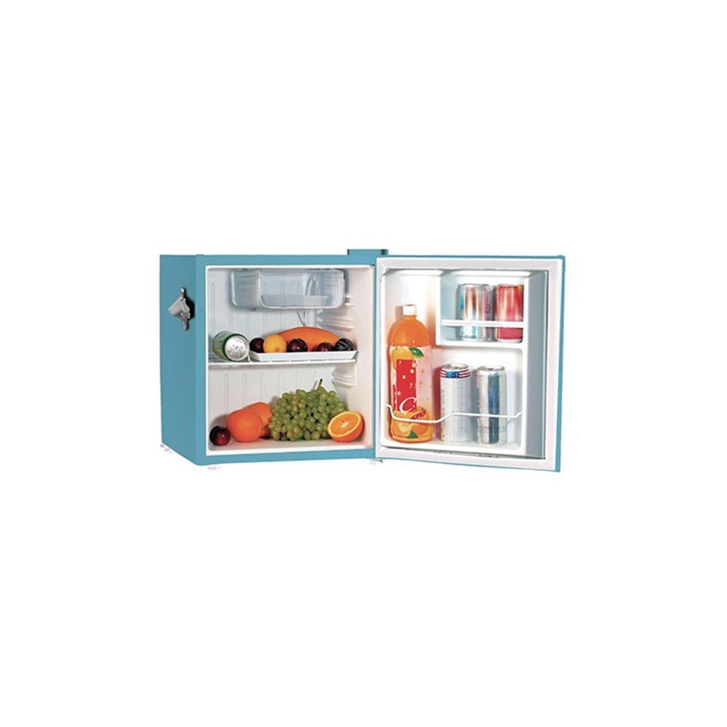 Frigidaire EFR176-BLU Réfrigérateur de Bar Rétro de 1,6 CU FT avec Ouvre-Bouteille Latéral Bleu