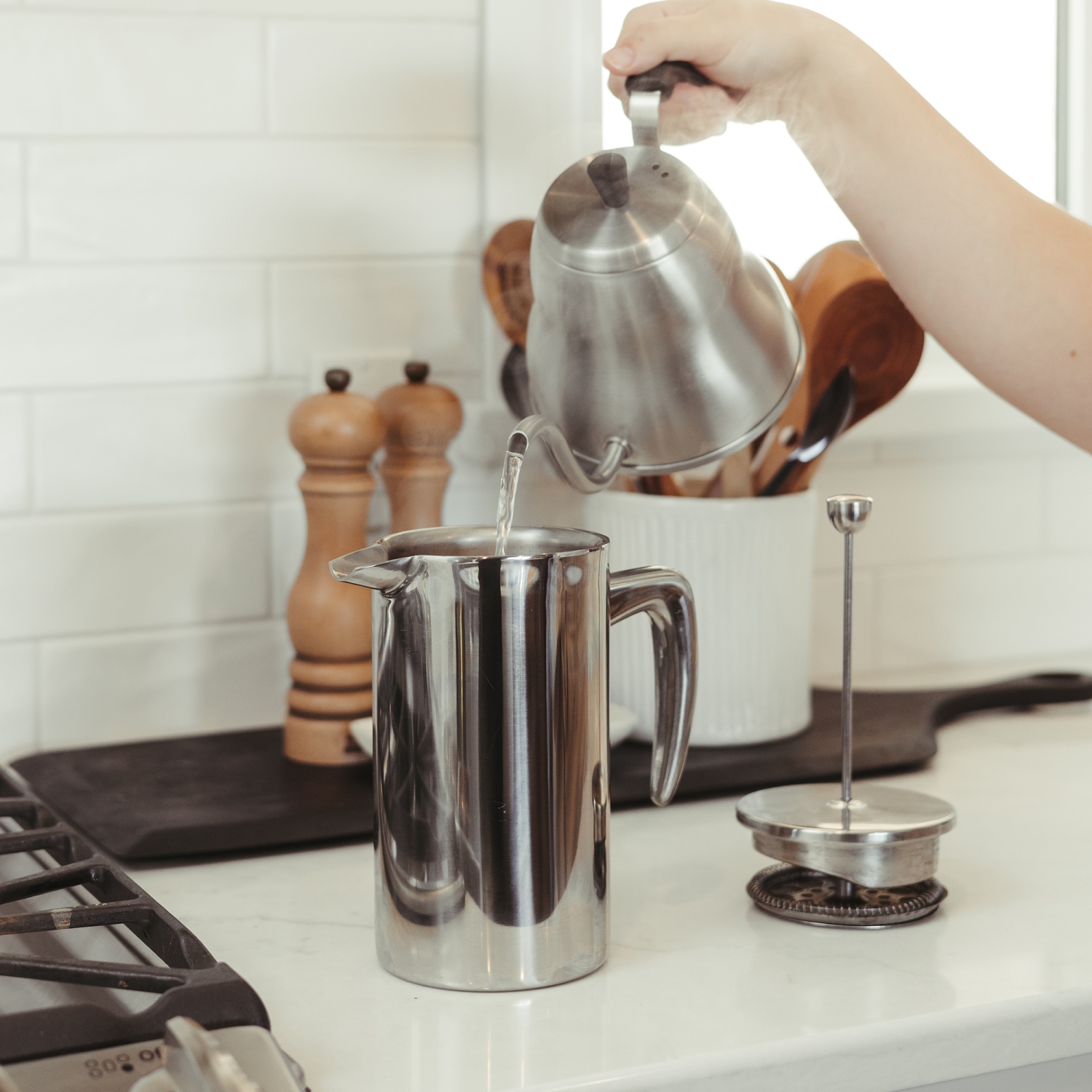 Cafetière à piston en acier inoxydable Dublin de 1&nbsp;L