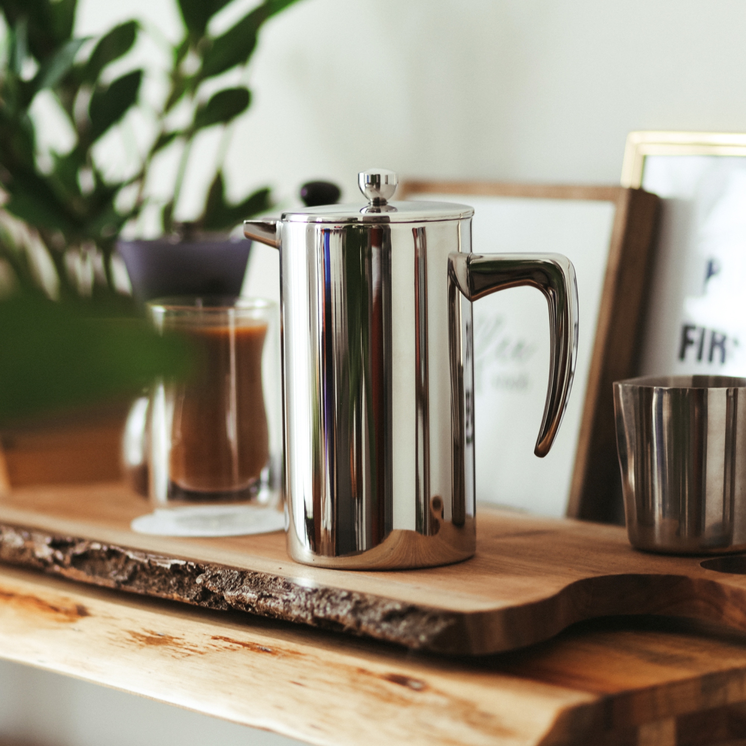 Cafetière à piston en acier inoxydable Dublin de 1&nbsp;L