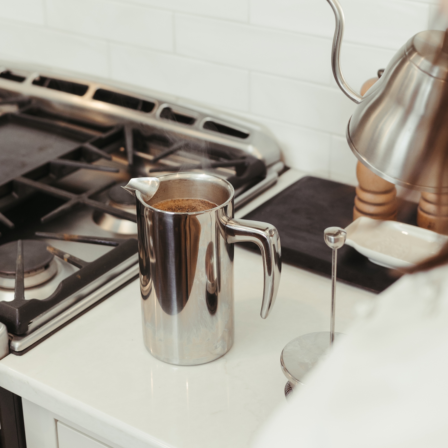 Cafetière à piston en acier inoxydable Dublin de 1&nbsp;L