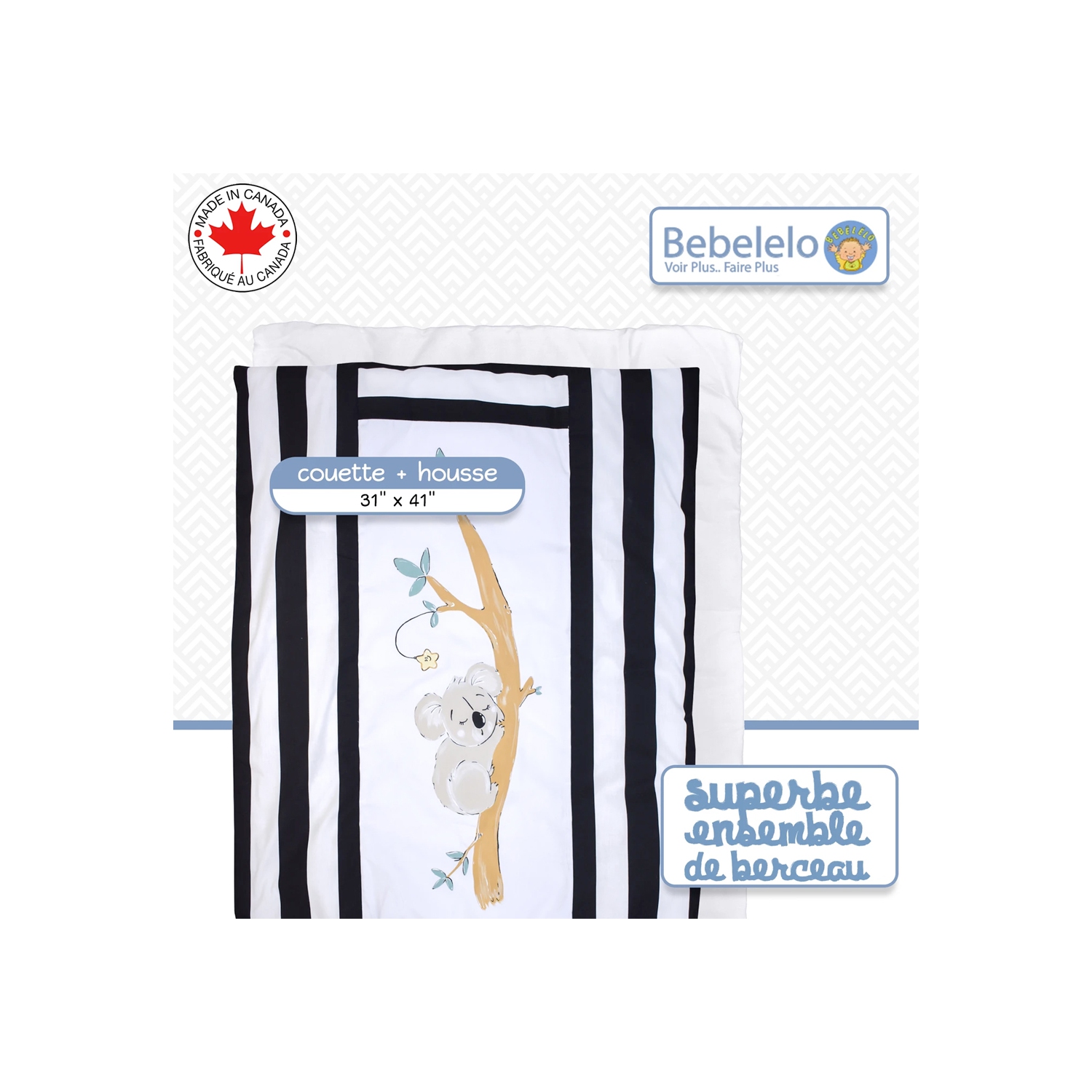 Bebelelo - Ensemble Literie - 5 Morceaux - Koala fait Dodo