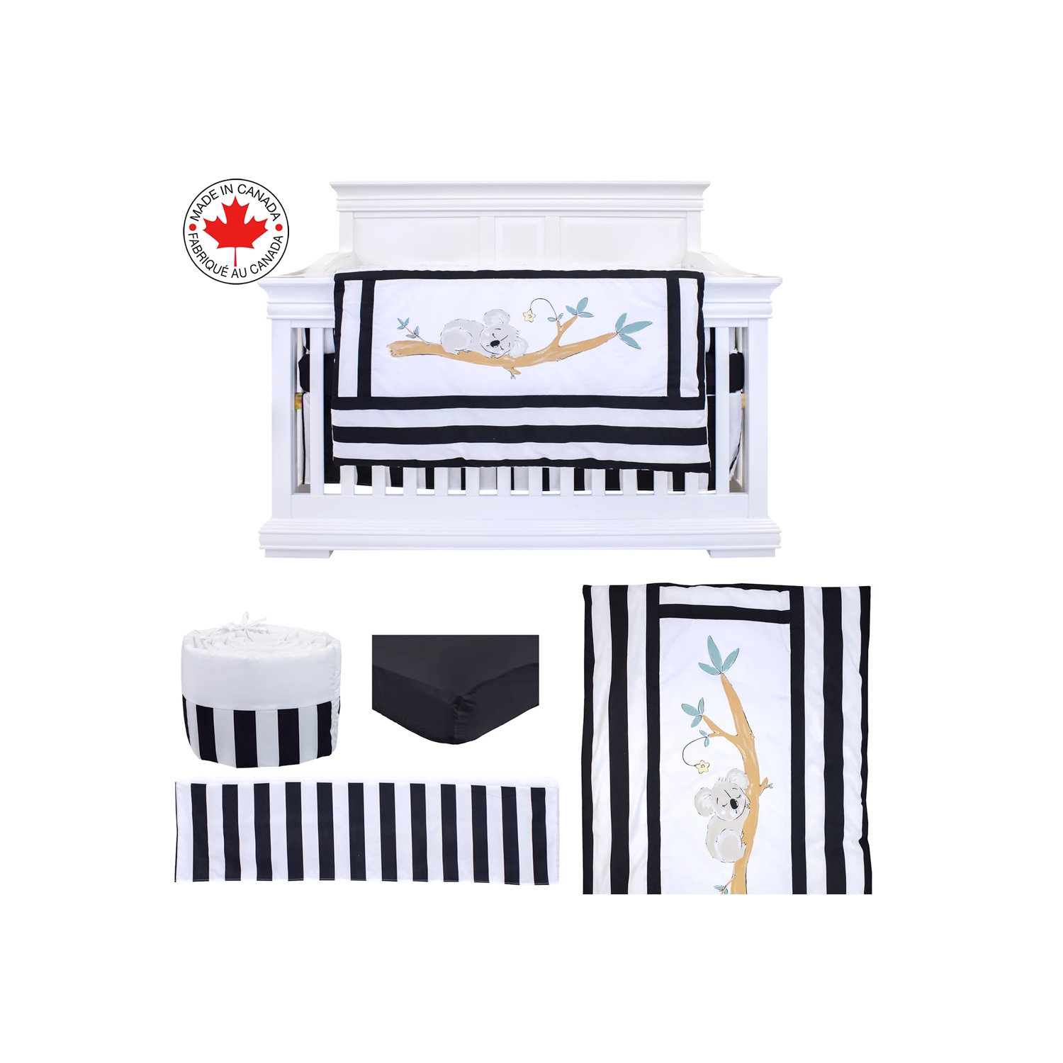 Bebelelo - Ensemble Literie - 5 Morceaux - Koala fait Dodo