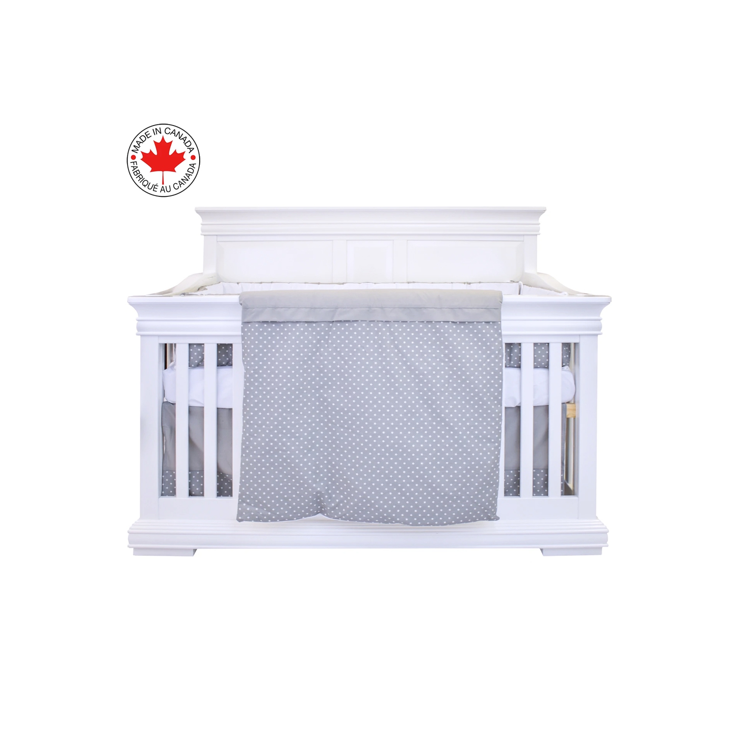 Bebelelo - Ensemble Literie - 5 Morceaux - Étoile sur fond gris