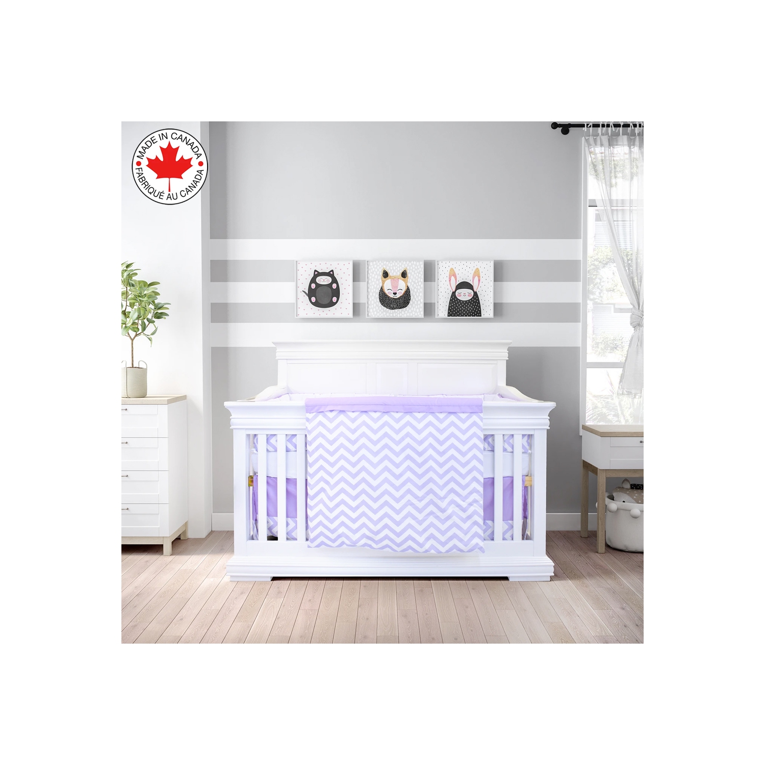 Lit de bébé Belelo - 5 pièces - Lilac Wave