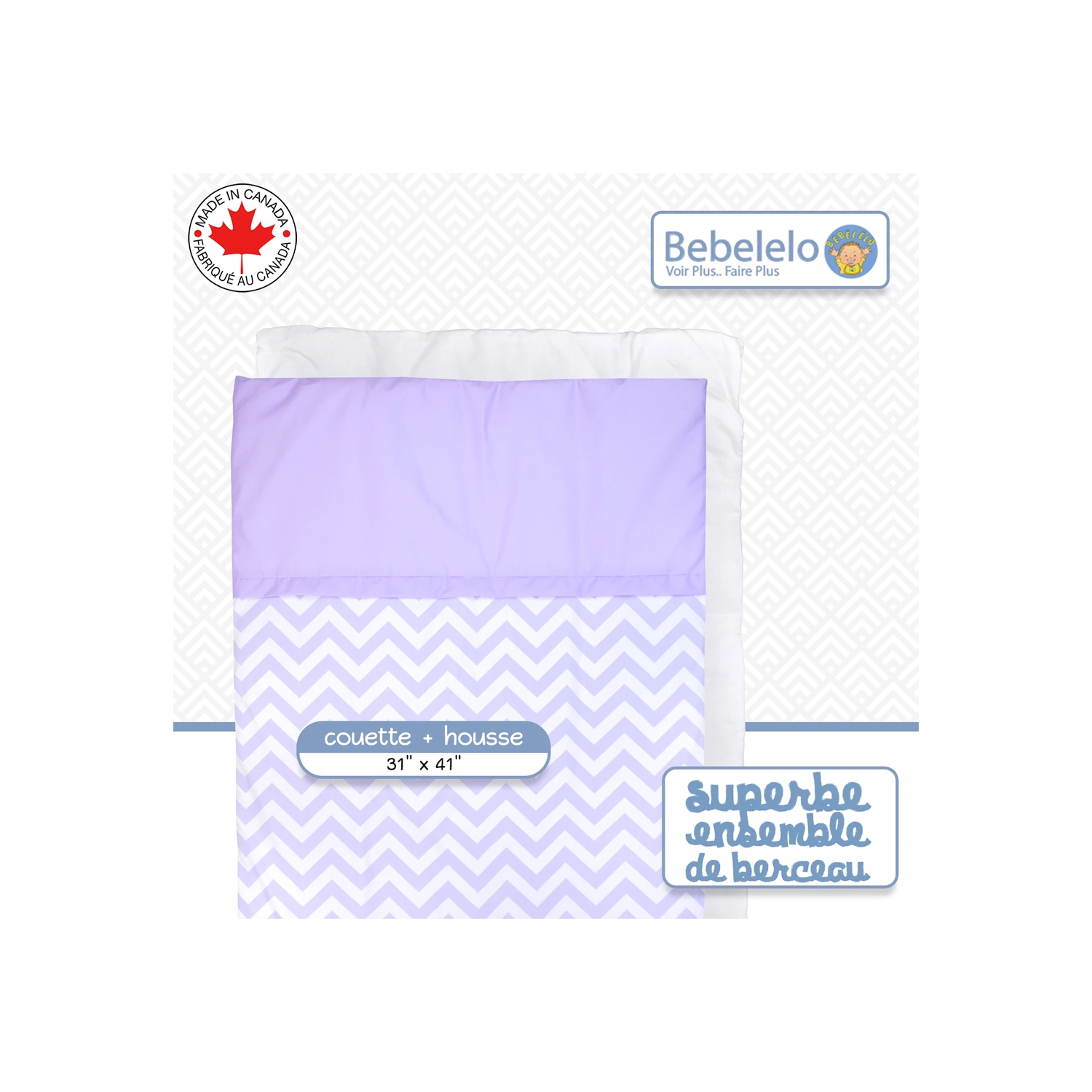 Lit de bébé Belelo - 5 pièces - Lilac Wave