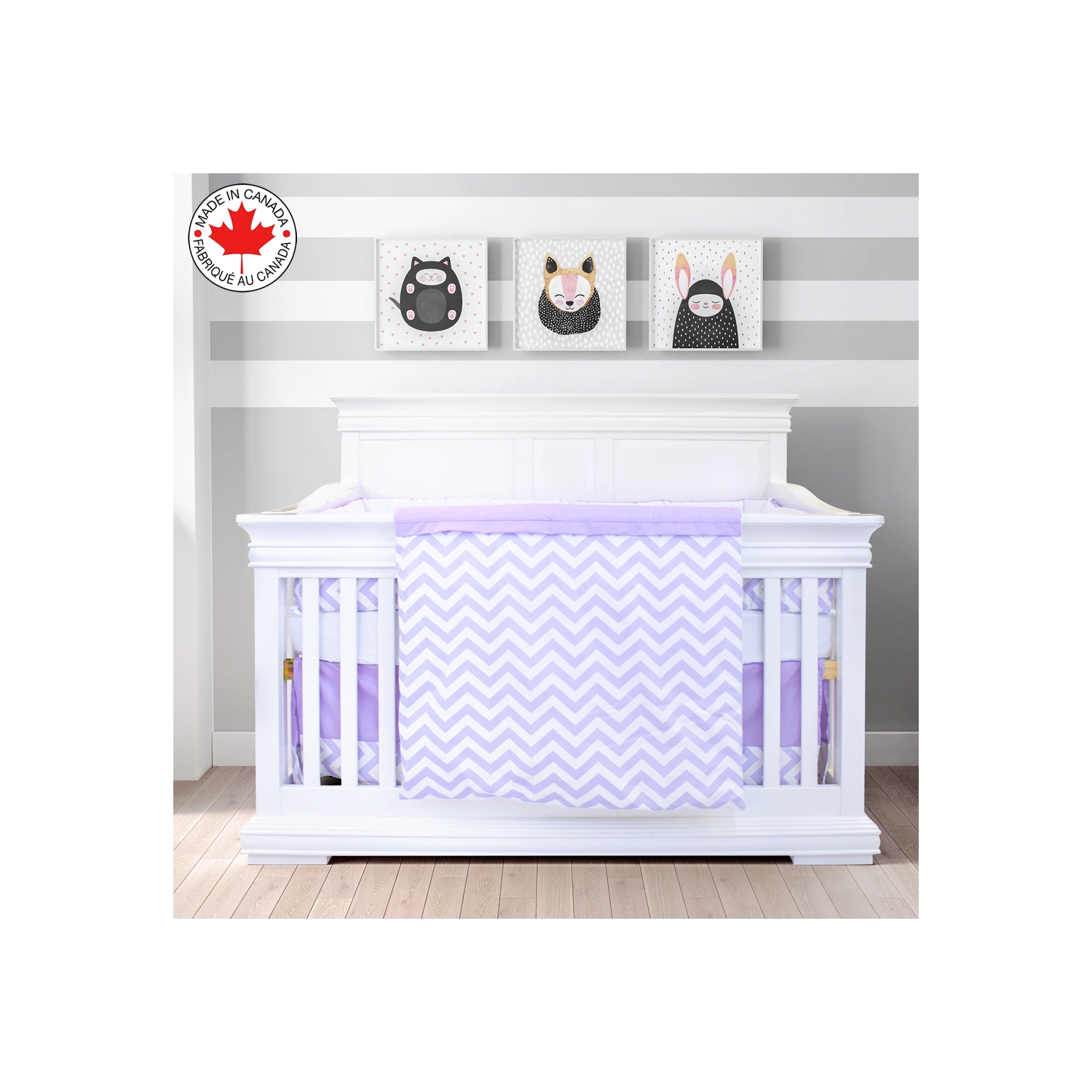 Lit de bébé Belelo - 5 pièces - Lilac Wave