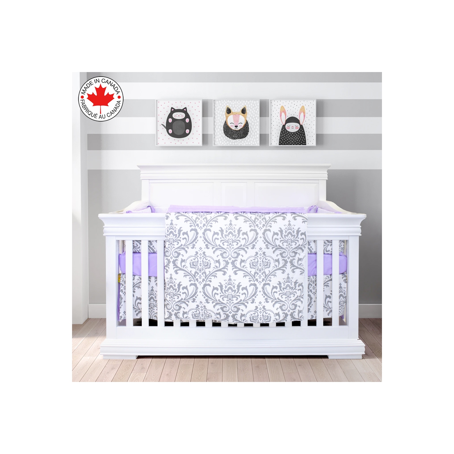 Bebelelo - 5 Pieces Bedding Set - Un mauve princesse