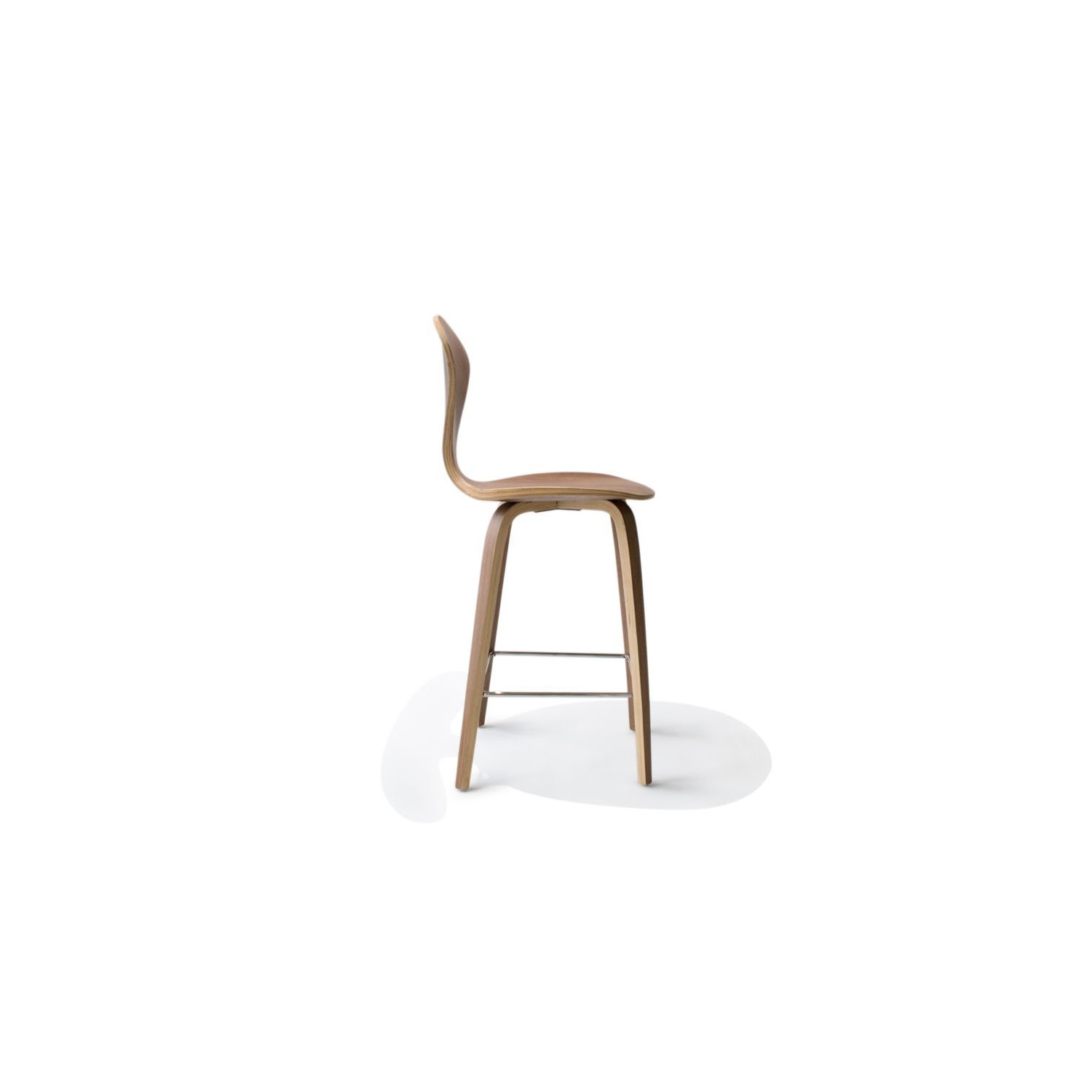 Nicer Furniture ® Cherner Counter Stool Walnut finish Dining Stool Wood Base