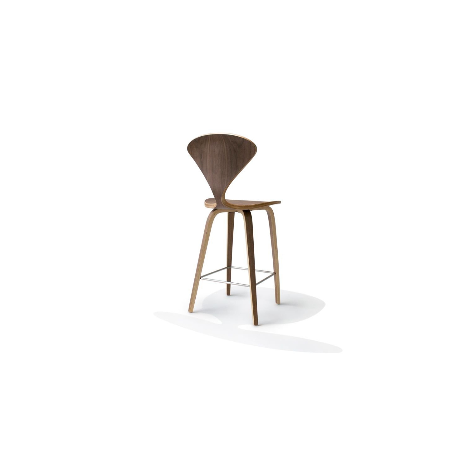 Nicer Furniture ® Cherner Counter Stool Walnut finish Dining Stool Wood Base