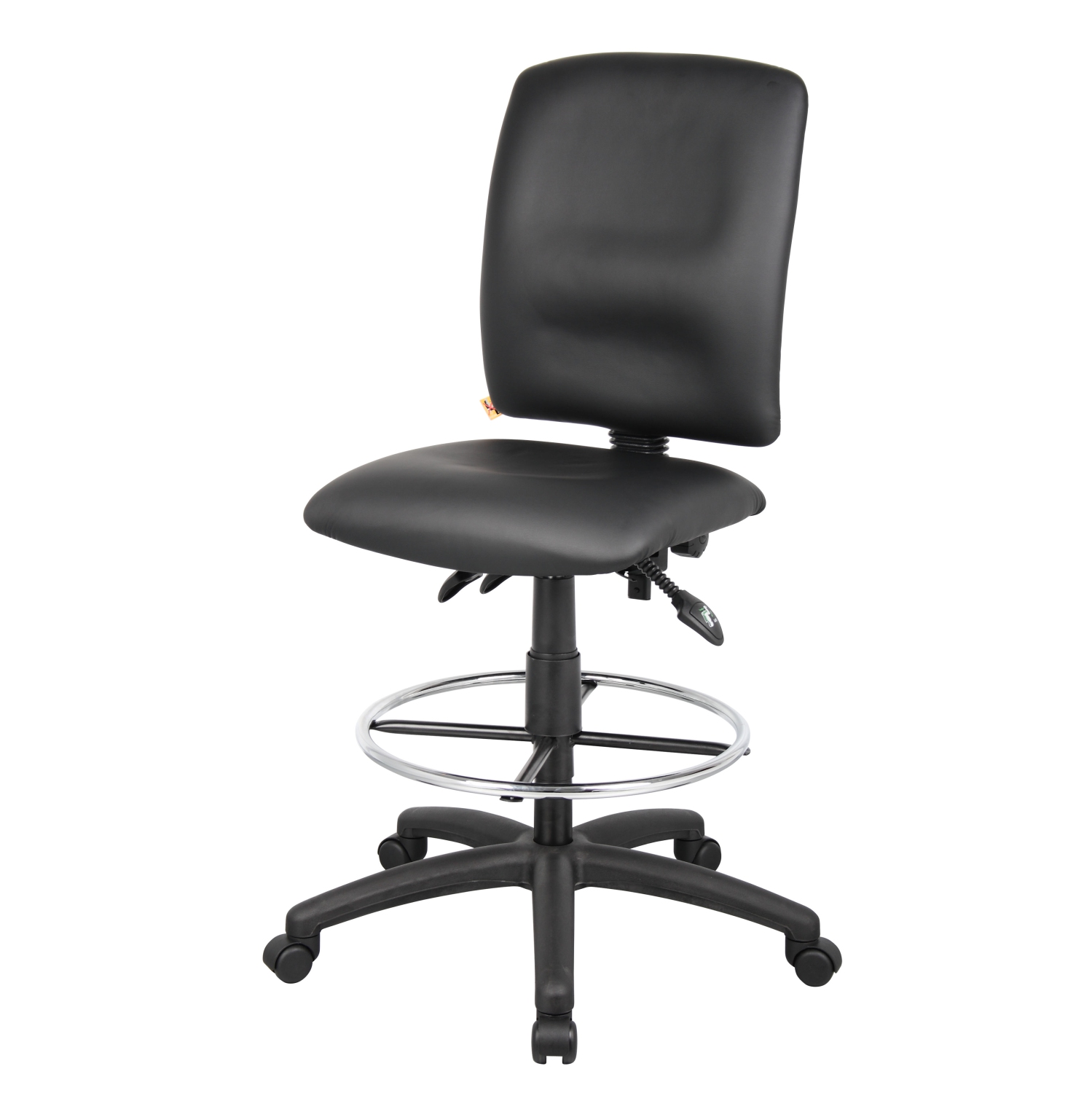Nicer Furniture Multi-Function Task Drafting Chair, Polyurethane, Armless