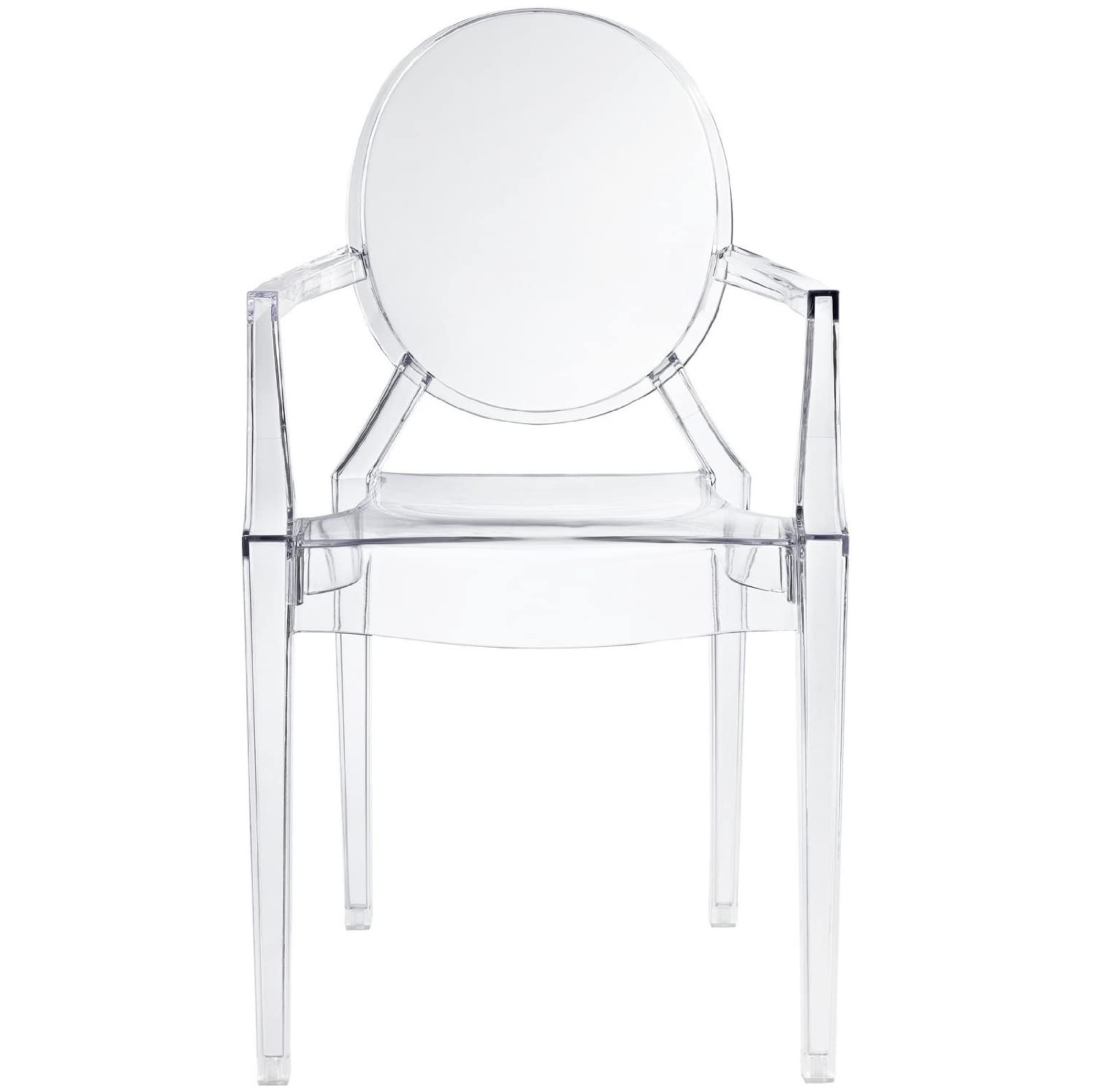 Nicer Furniture® Philippe Starck Louis XVI Ghost Arm Chair, Transparent