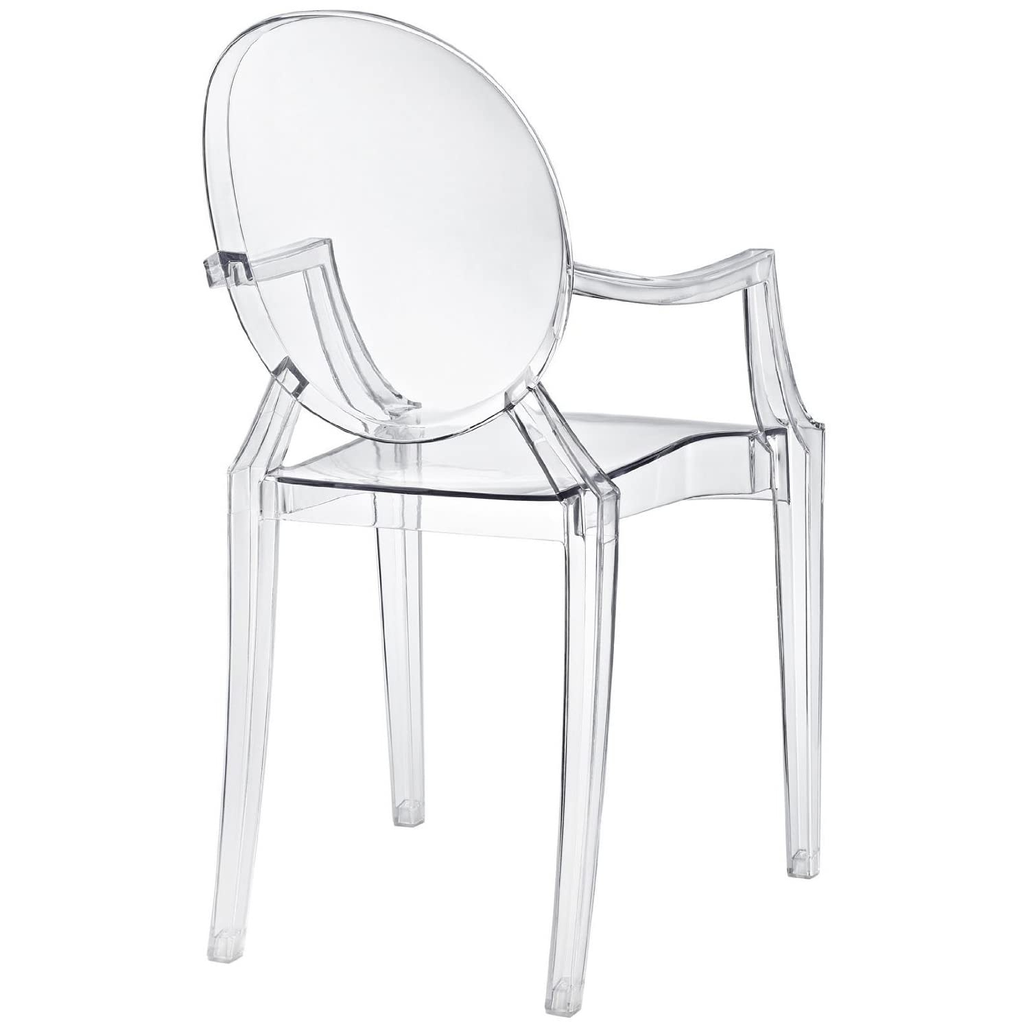 Nicer Furniture® Philippe Starck Louis XVI Ghost Arm Chair, Transparent