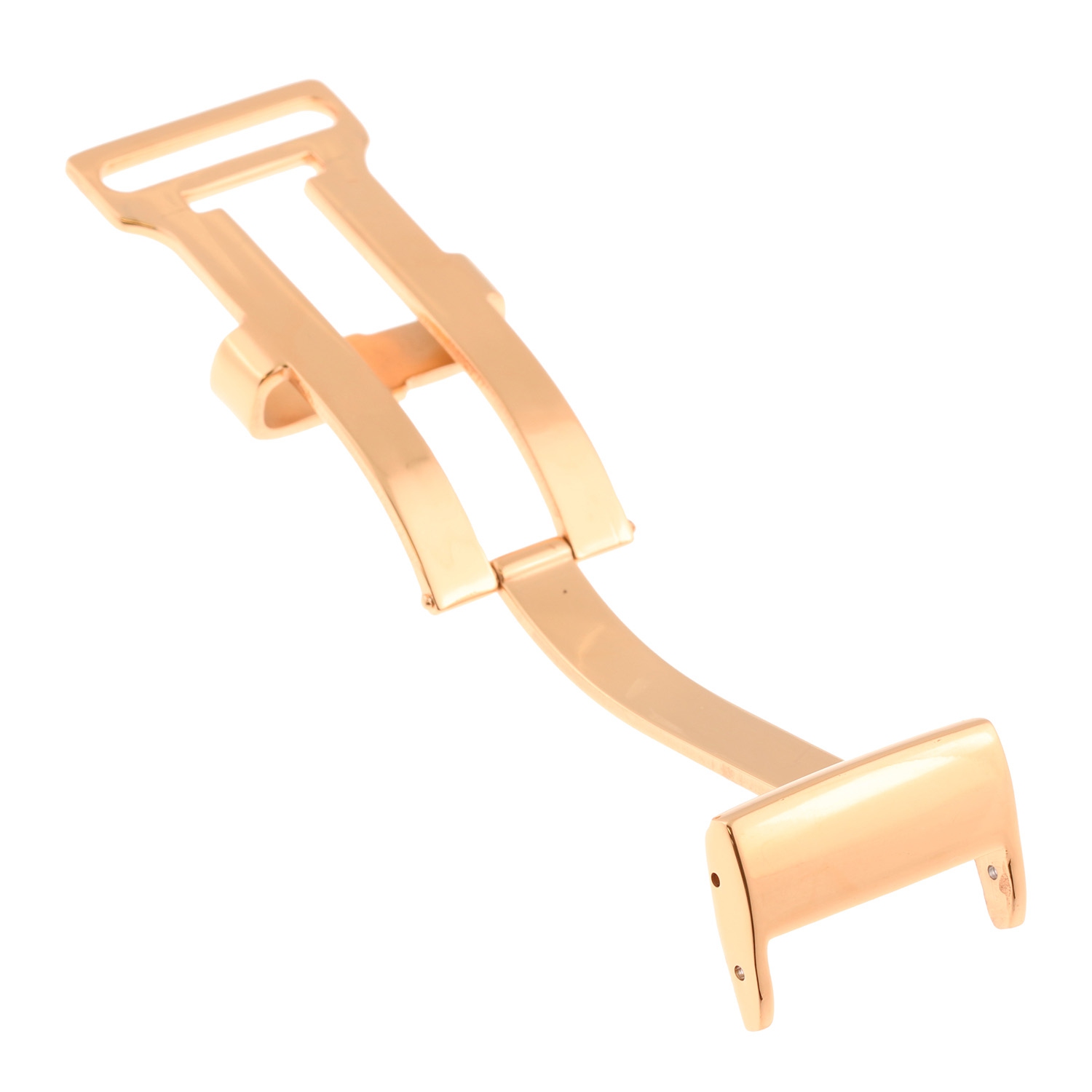 StrapsCo Stainless Steel Deployant Deployment Clasp Watch Band Strap Buckle for Breitling - 20mm - Rose Gold