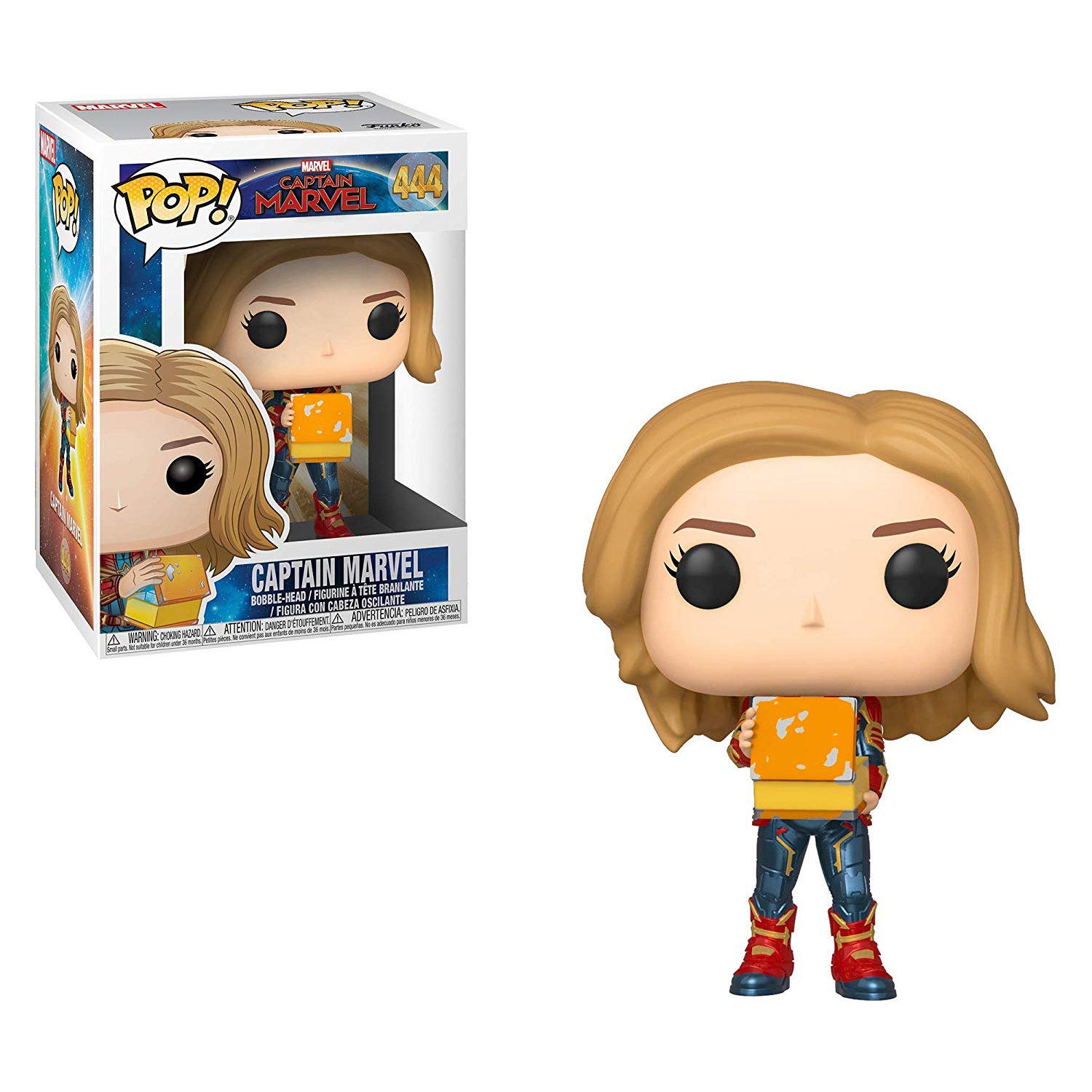 Figurine Pop Marvel de 3.75 po Captain Marvel - Captain Marvel Holding Lunchbox #444