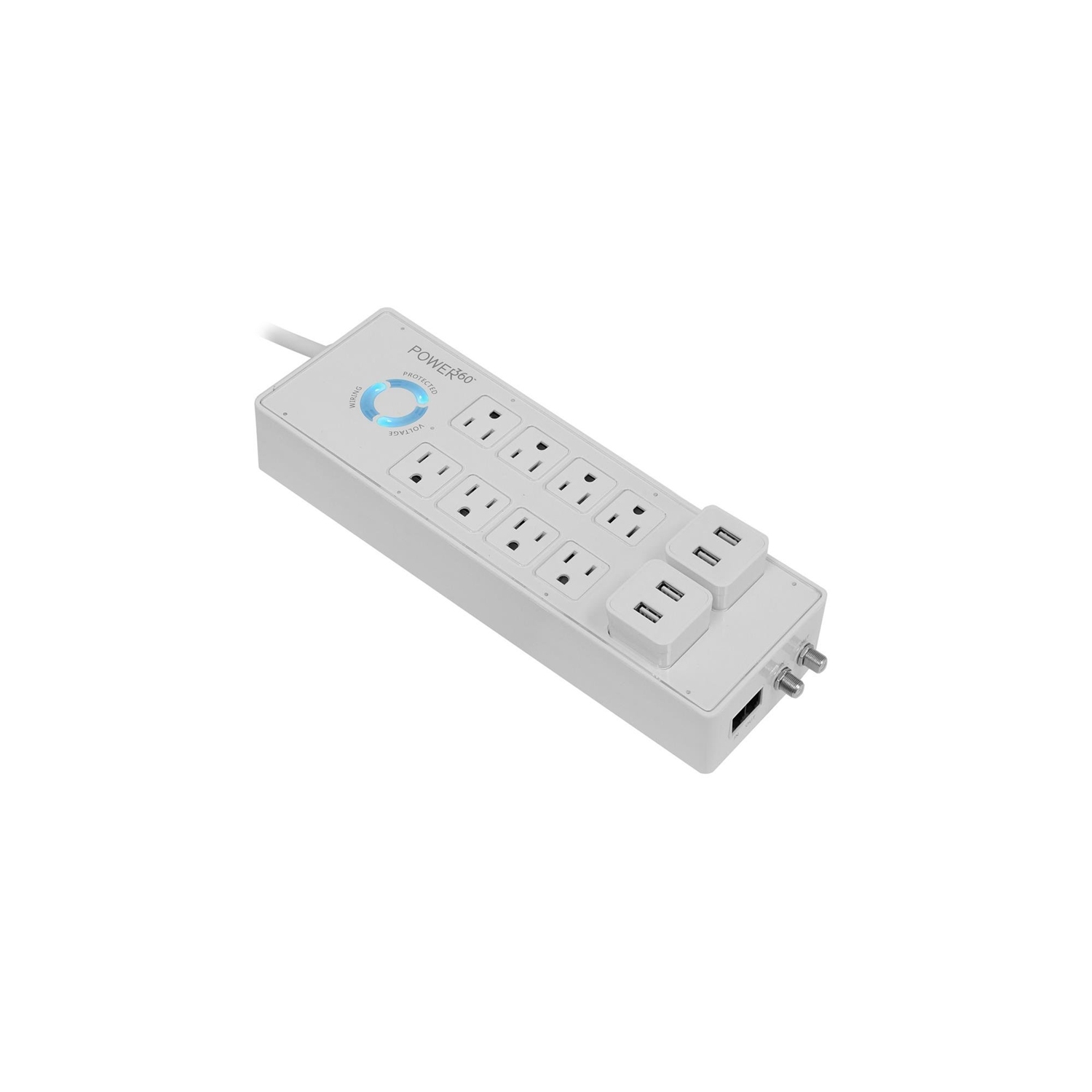 Panamax – barre d’alimentation à 8 8 prises 360 P360-4 ports de chargement USB, blanc