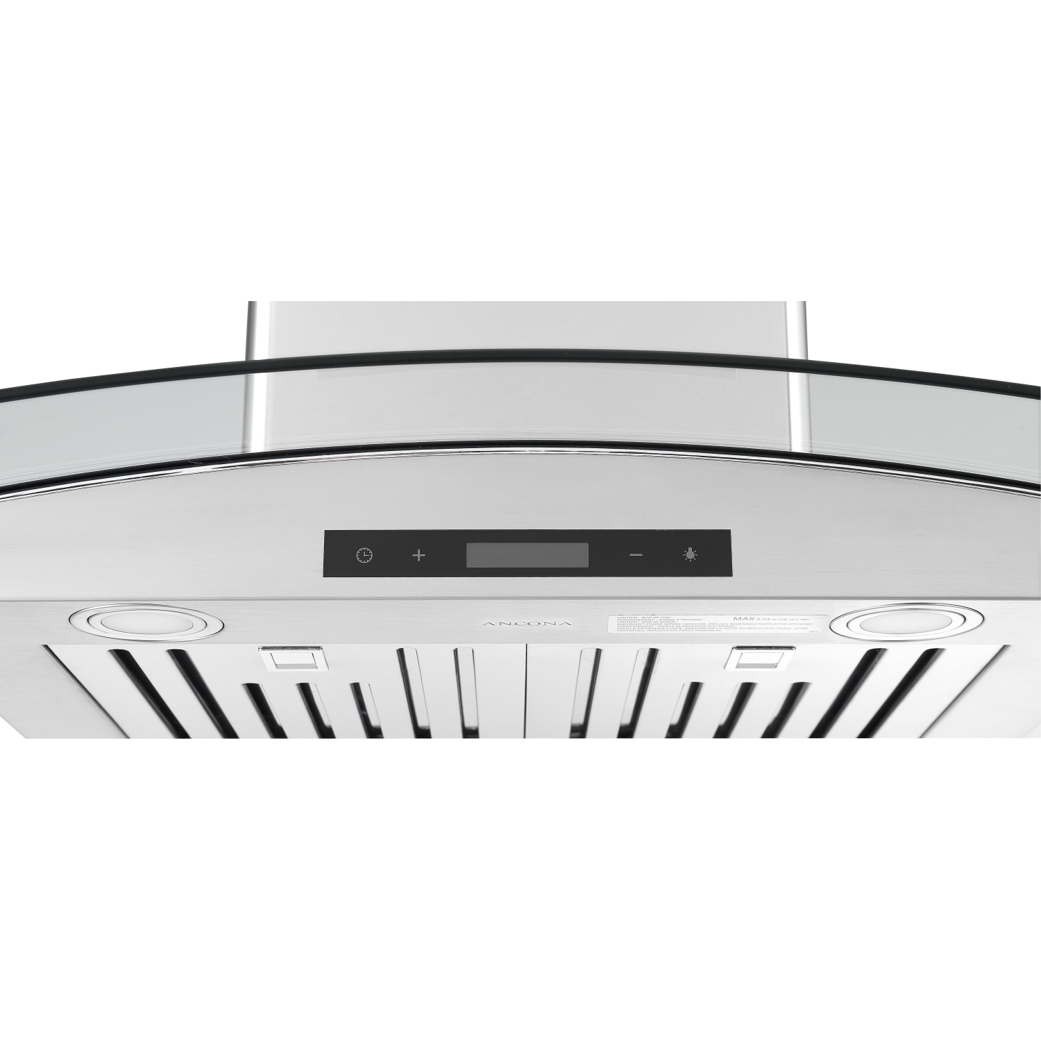 Ancona IGCB636 36" Island Glass Range Hood in Stainless Steel