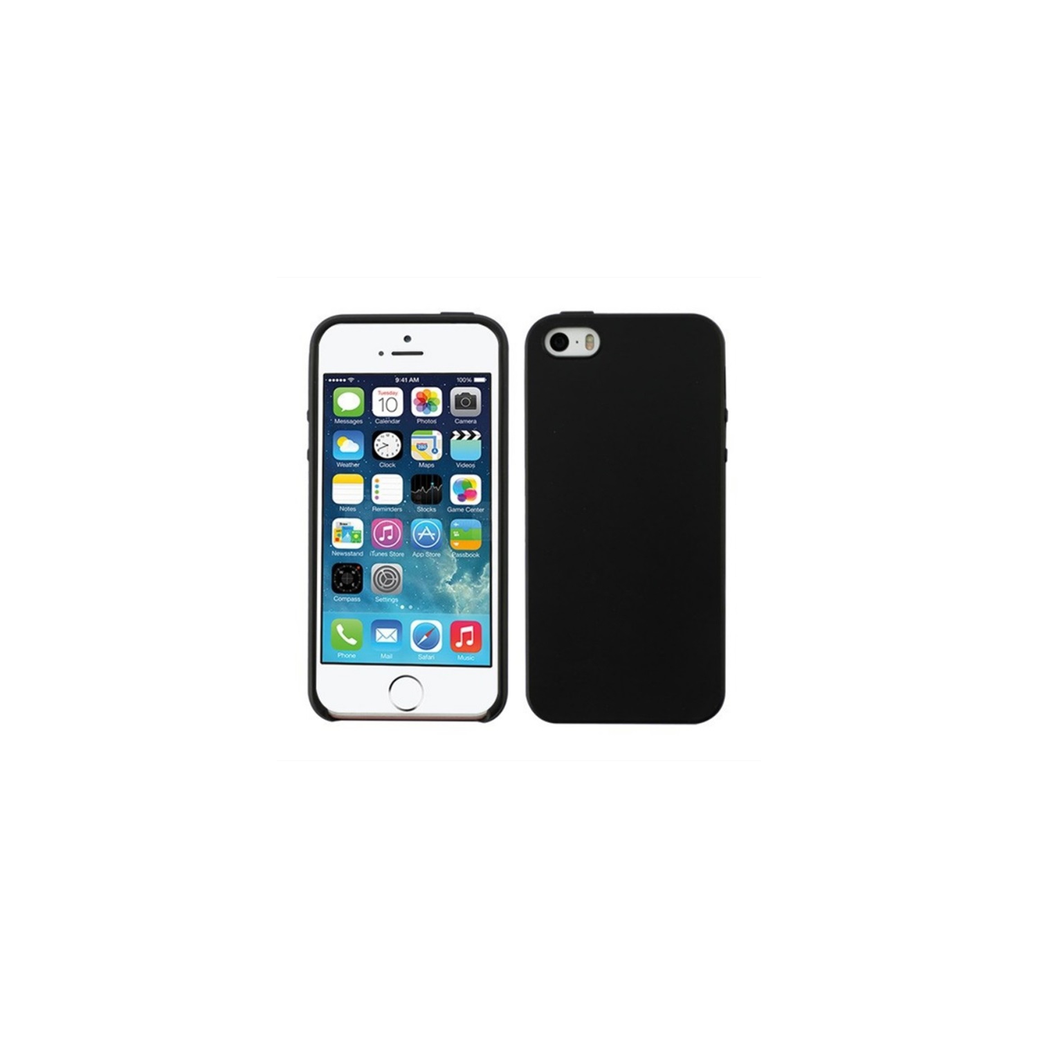 【CSmart】 Ultra Thin Soft TPU Silicone Jelly Bumper Back Cover Case for iPhone 5 & 5S & SE, Transparent Black