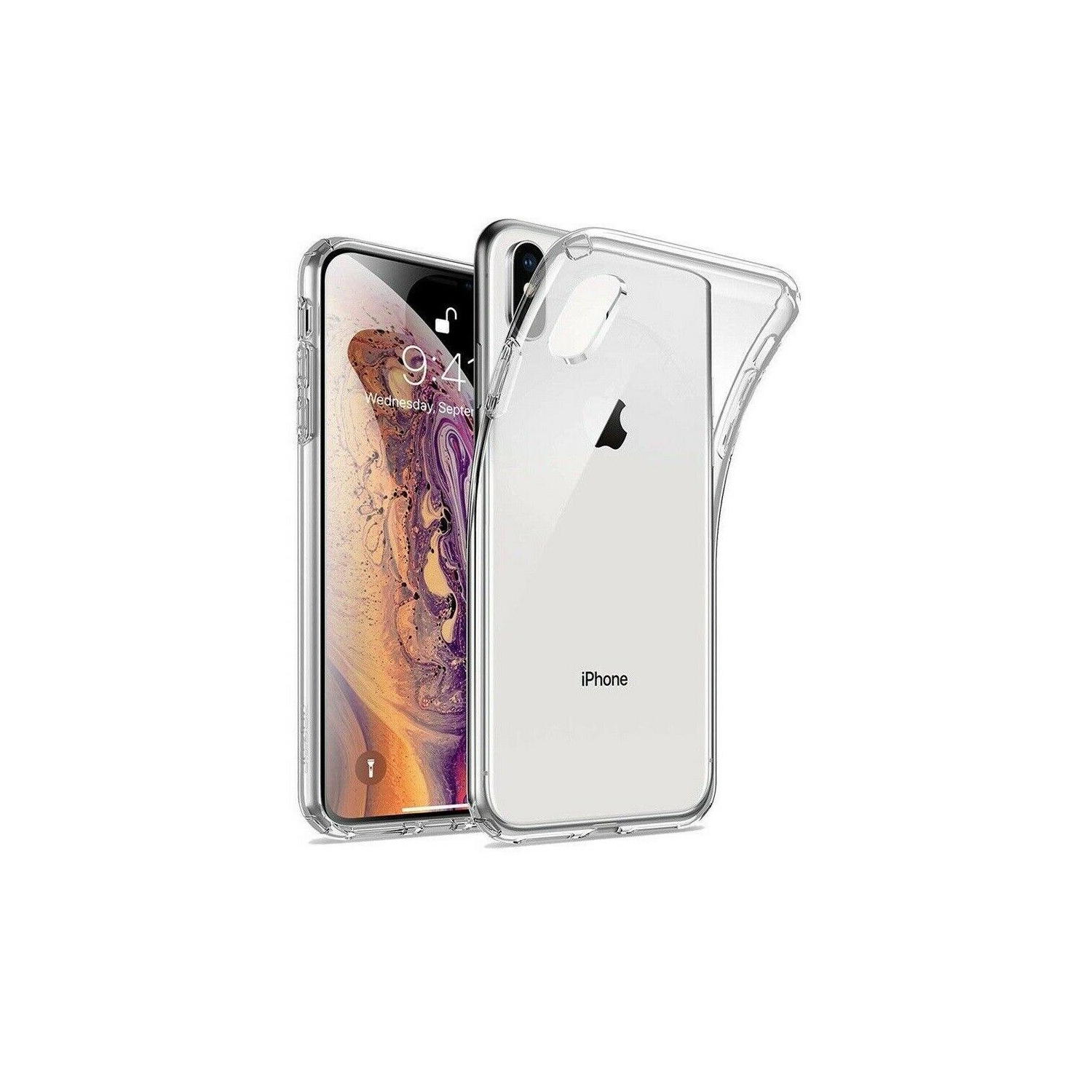【CSmart】 Ultra Thin Soft TPU Silicone Jelly Bumper Back Cover Case for iPhone Xs Max, Transparent Clear