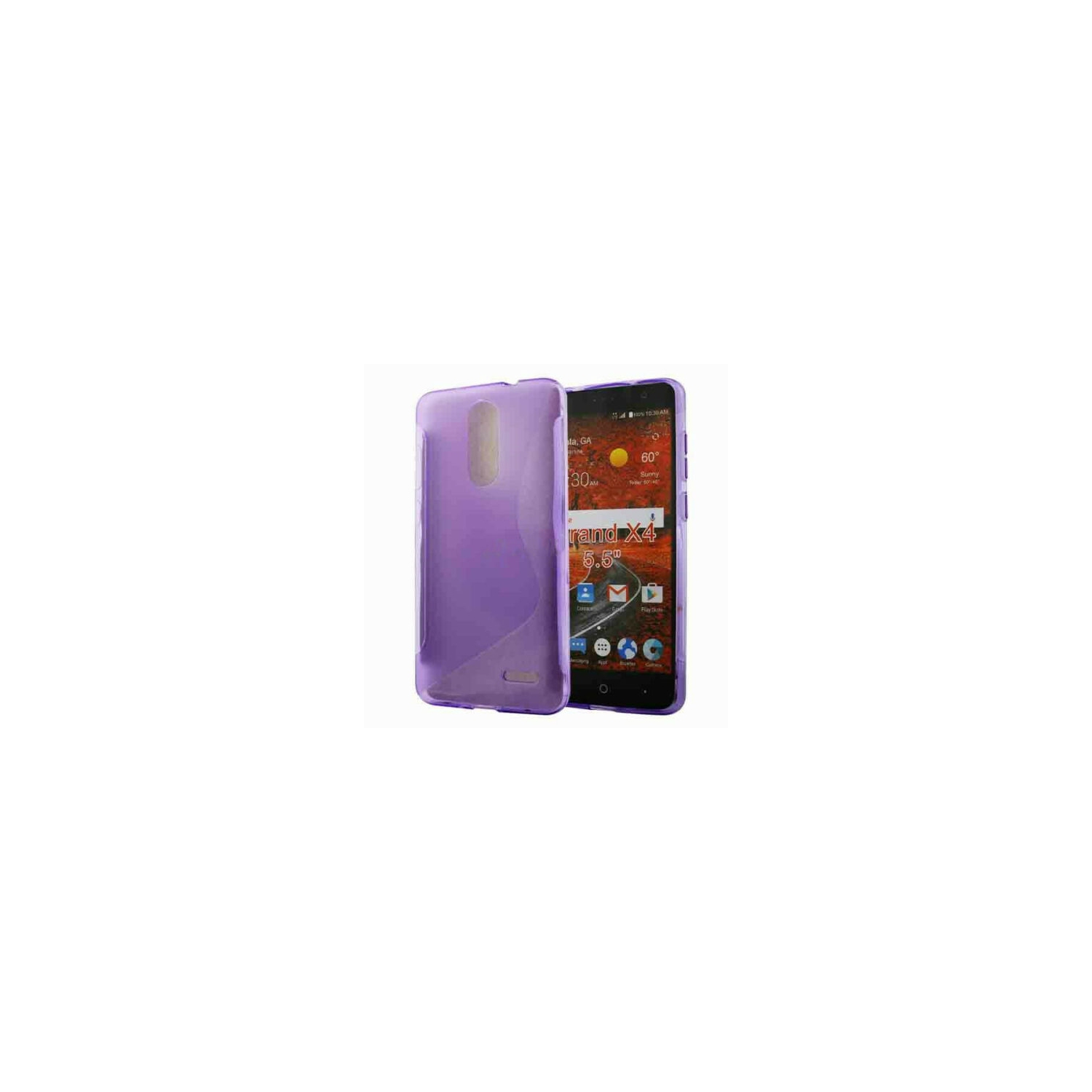 【CSmart】 Ultra Thin Soft TPU Silicone Jelly Bumper Back Cover Case for ZTE Grand X4, Purple
