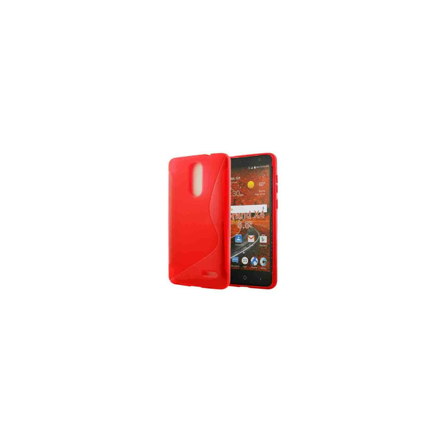 【CSmart】 Ultra Thin Soft TPU Silicone Jelly Bumper Back Cover Case for ZTE Grand X4, Red