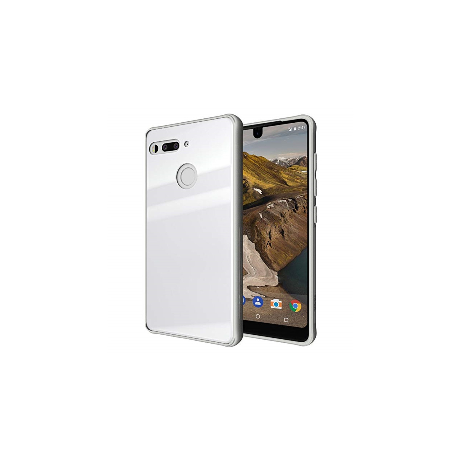 【CSmart】Ultra Thin Soft TPU Silicone Jelly Bumper Back Cover Case for Essential Phone PH-1, Transparent Clear