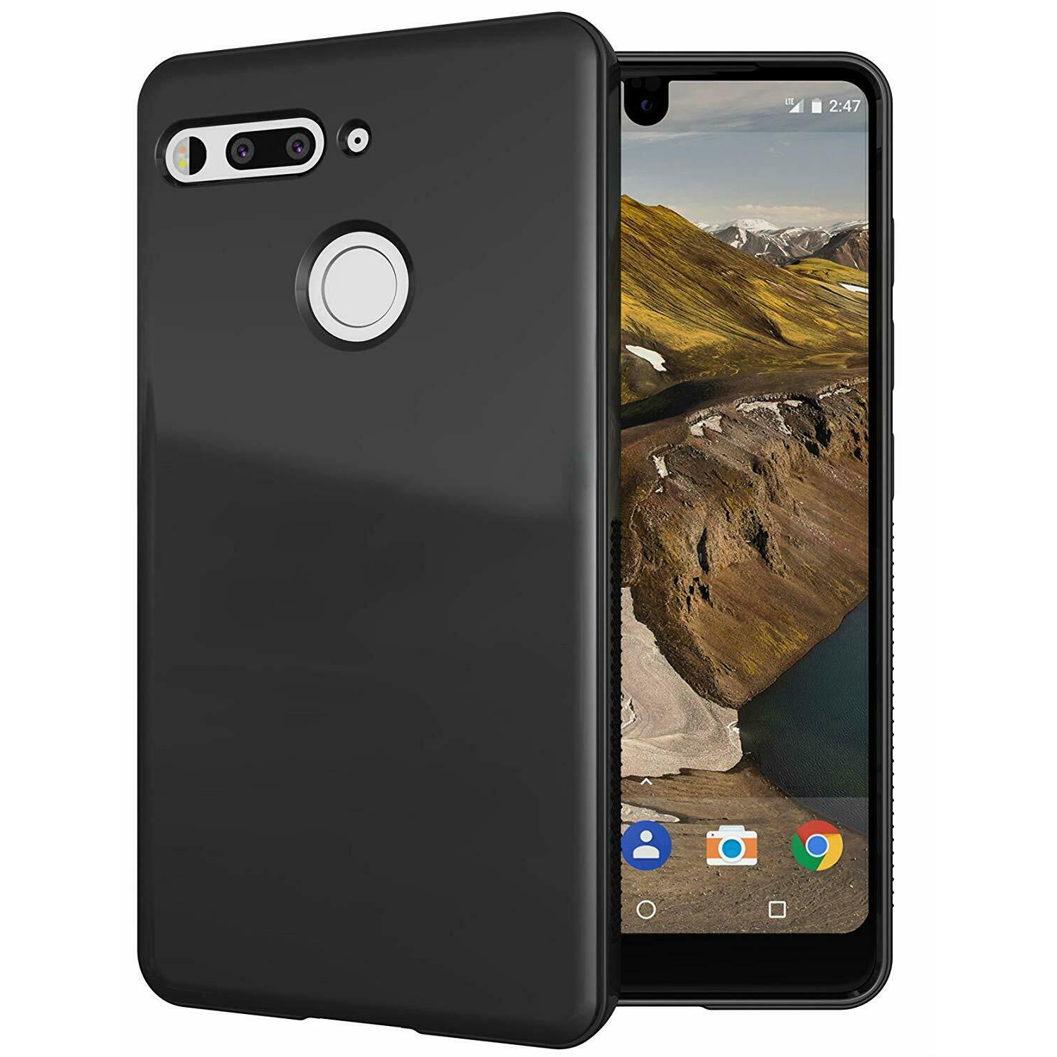 【CSmart】Ultra Thin Soft TPU Silicone Jelly Bumper Back Cover Case for Essential Phone PH-1, Black