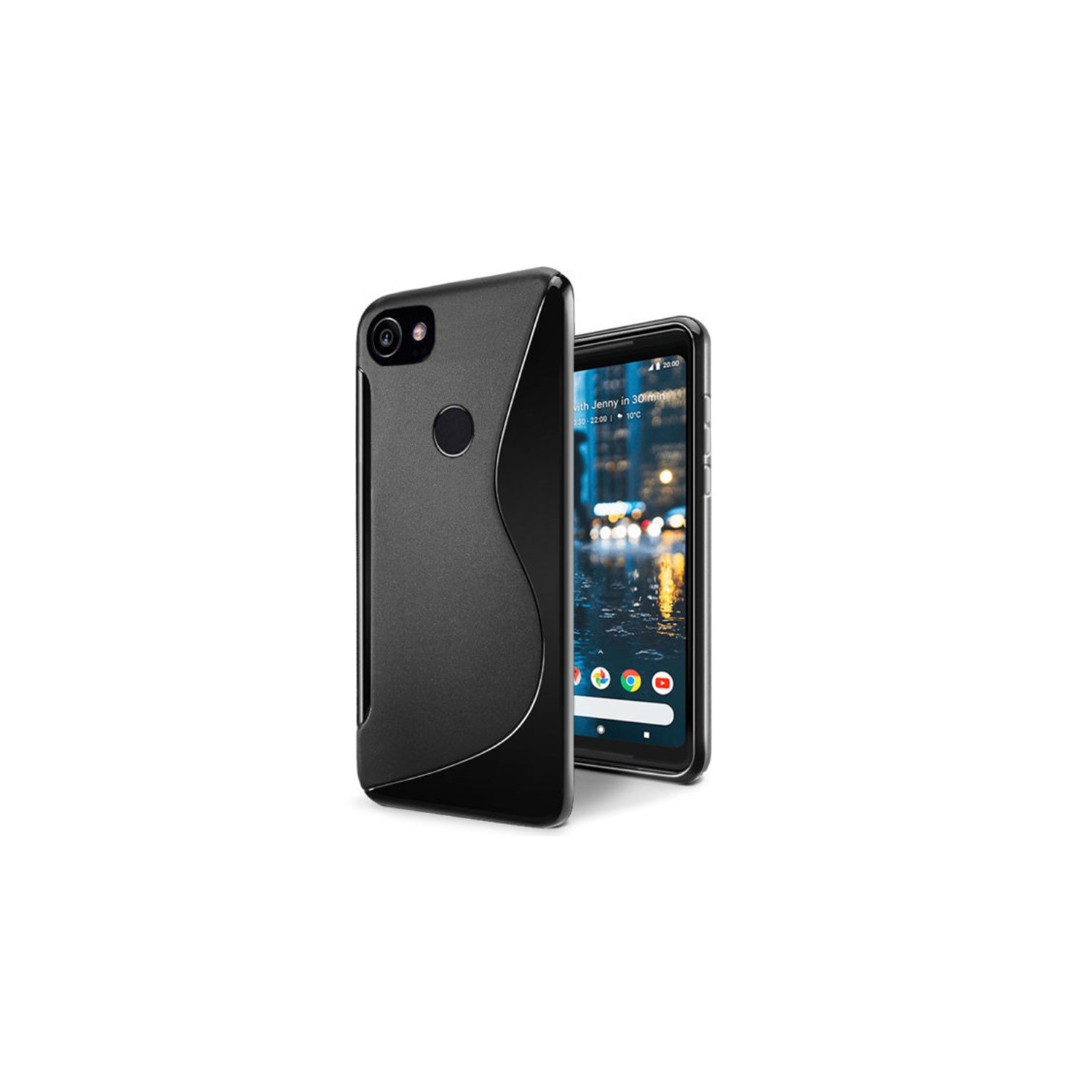 【CSmart】 Ultra Thin Soft TPU Silicone Jelly Bumper Back Cover Case for Google Pixel 2 XL, Black