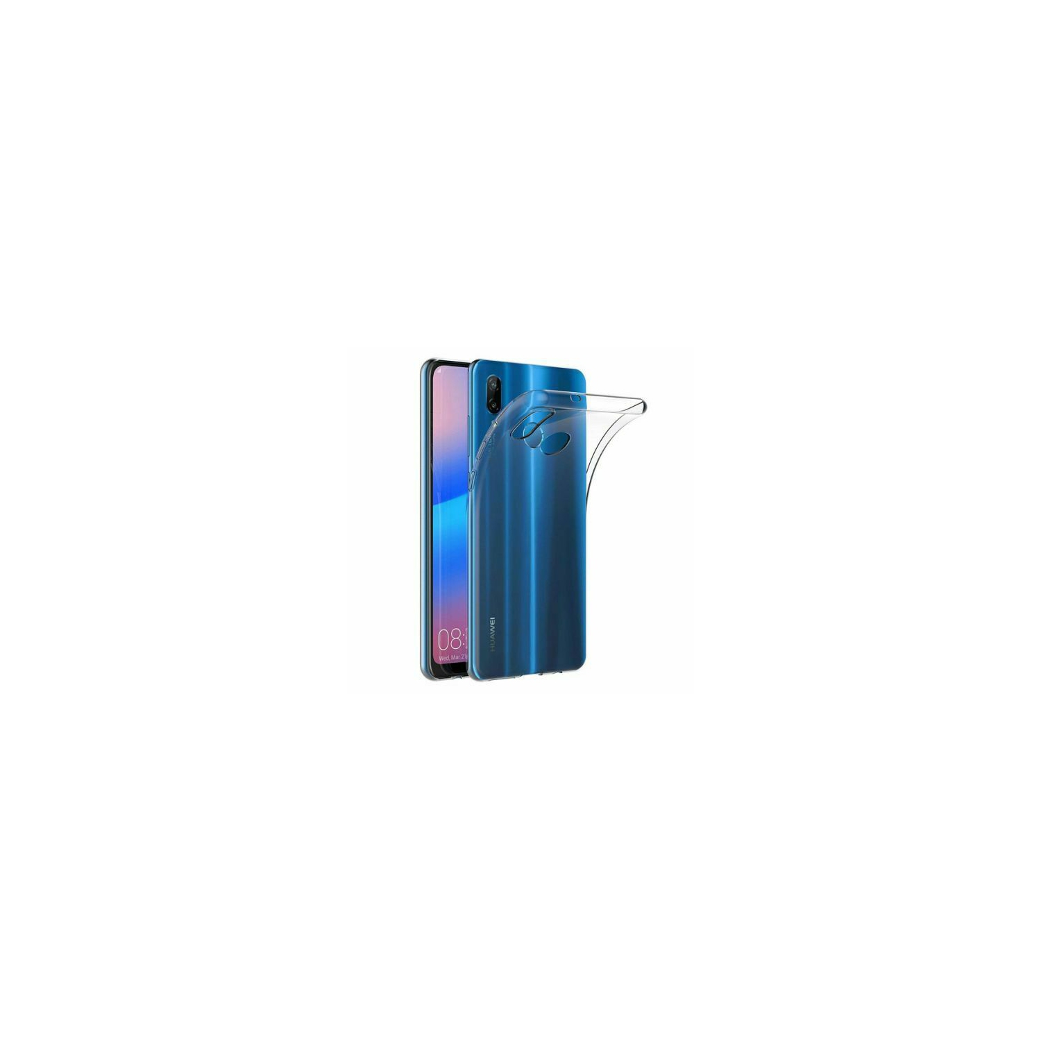 【CSmart】 Ultra Thin Soft TPU Silicone Jelly Bumper Back Cover Case for Huawei P20 Lite, Transparent Clear