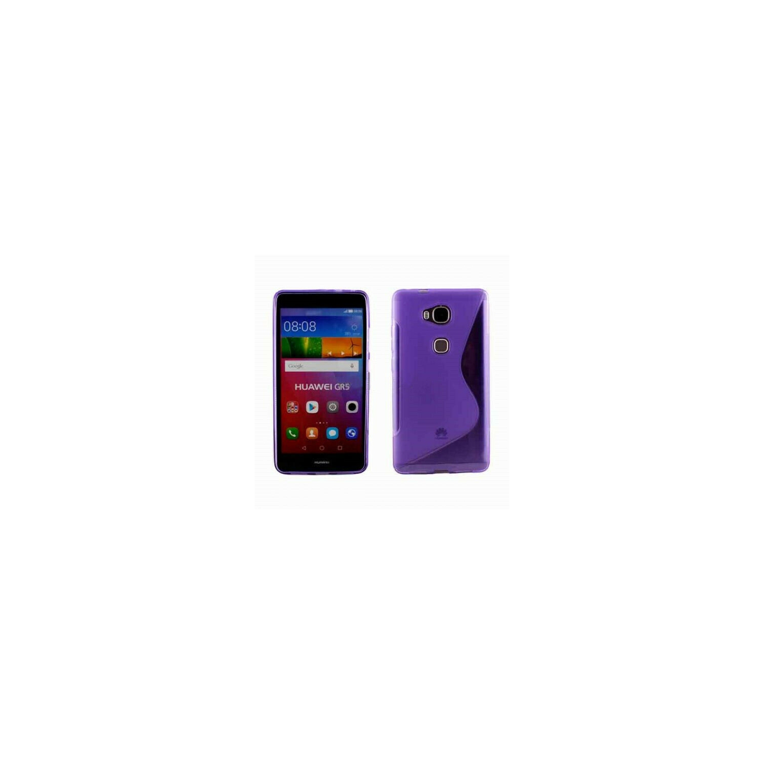 【CSmart】 Ultra Thin Soft TPU Silicone Jelly Bumper Back Cover Case for Huawei GR5 / Honor 5x, Purple
