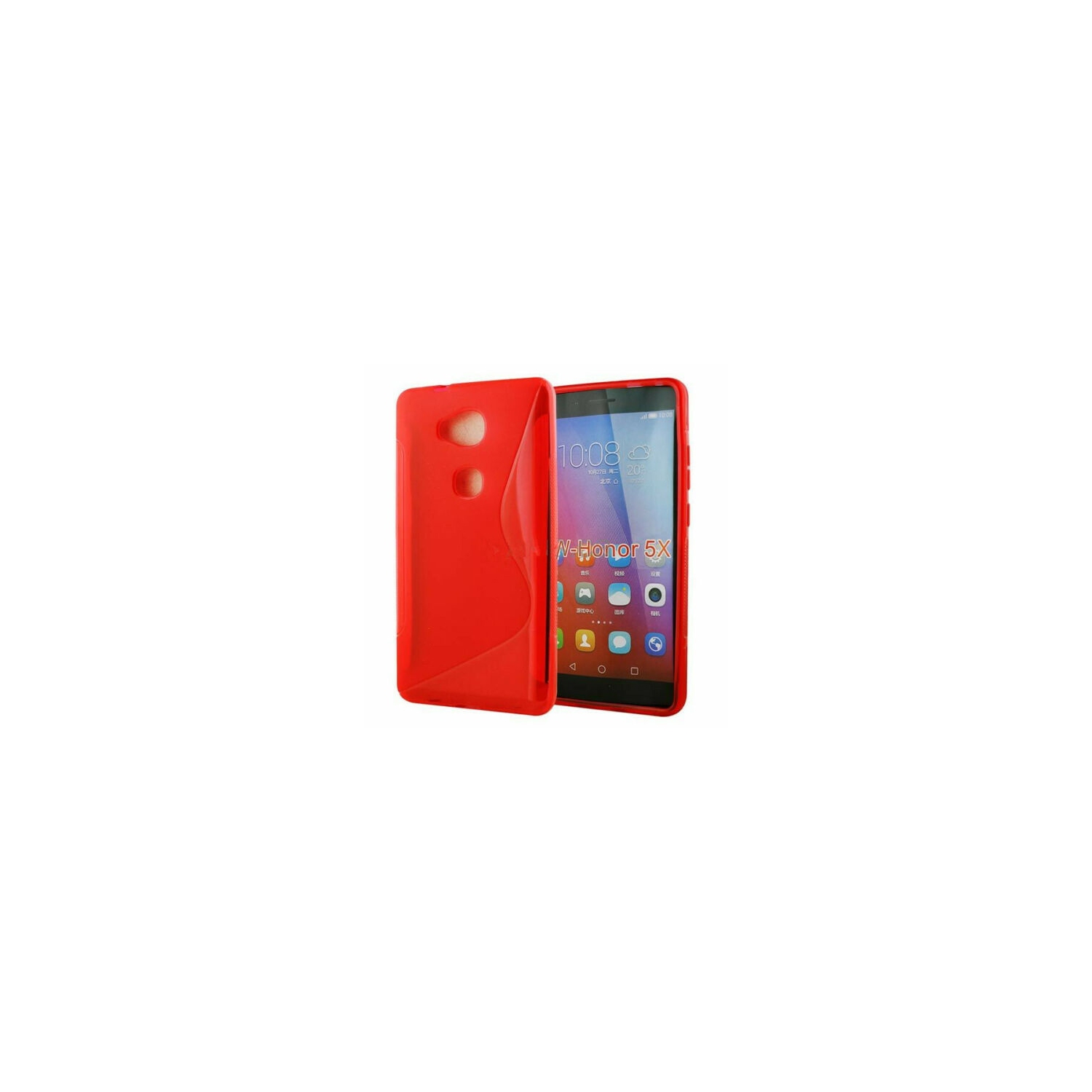 【CSmart】 Ultra Thin Soft TPU Silicone Jelly Bumper Back Cover Case for Huawei GR5 / Honor 5x, Red