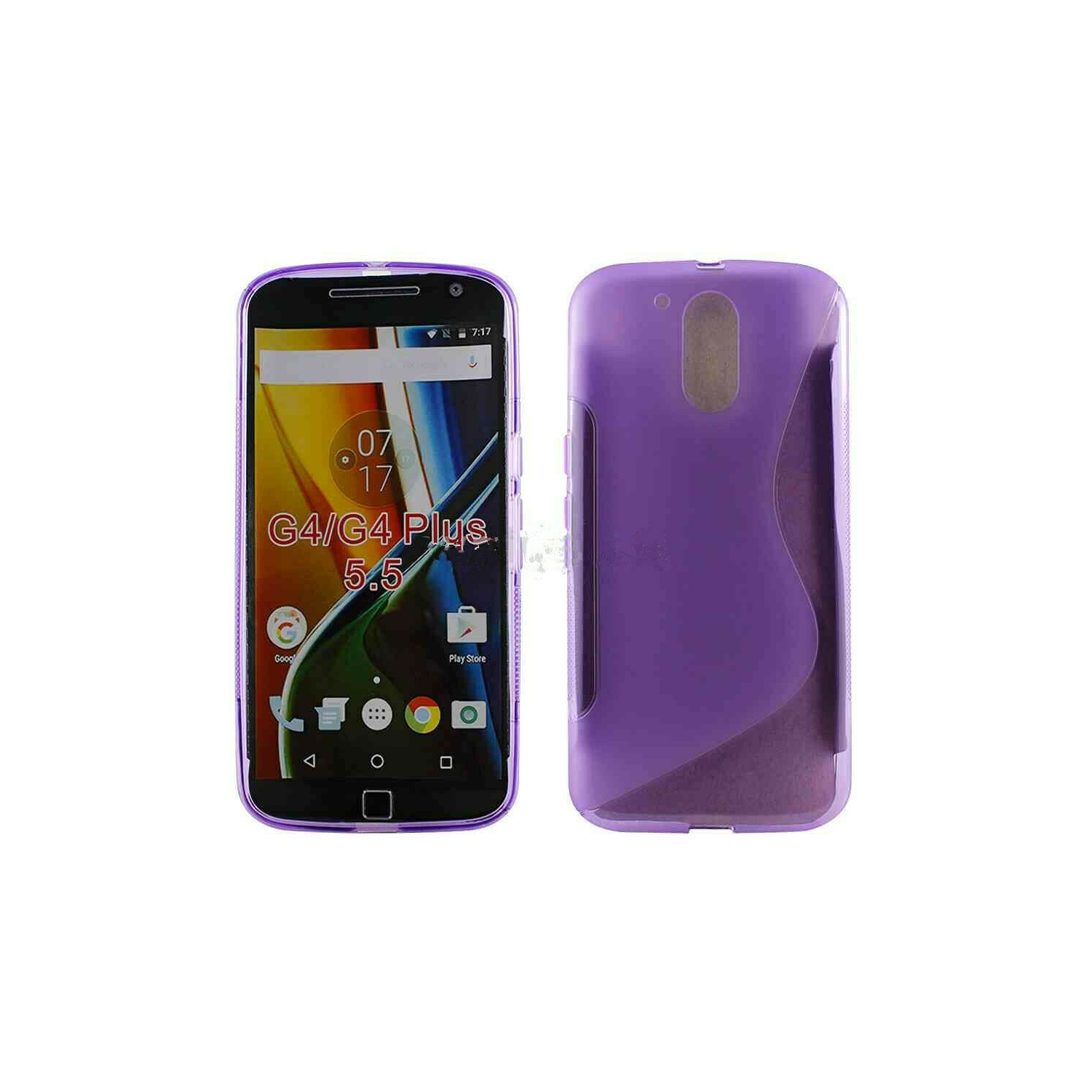 Ultra Thin Soft TPU Silicone Jelly Bumper Back Cover Case for Motorola Moto G4 / G4 Plus, Purple