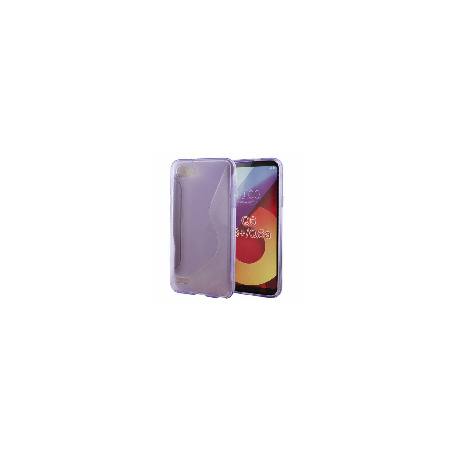 【CSmart personnalisé personnalisé de protection arrière en TPUR souple et en silicone souple pour Q6 de LG, violet