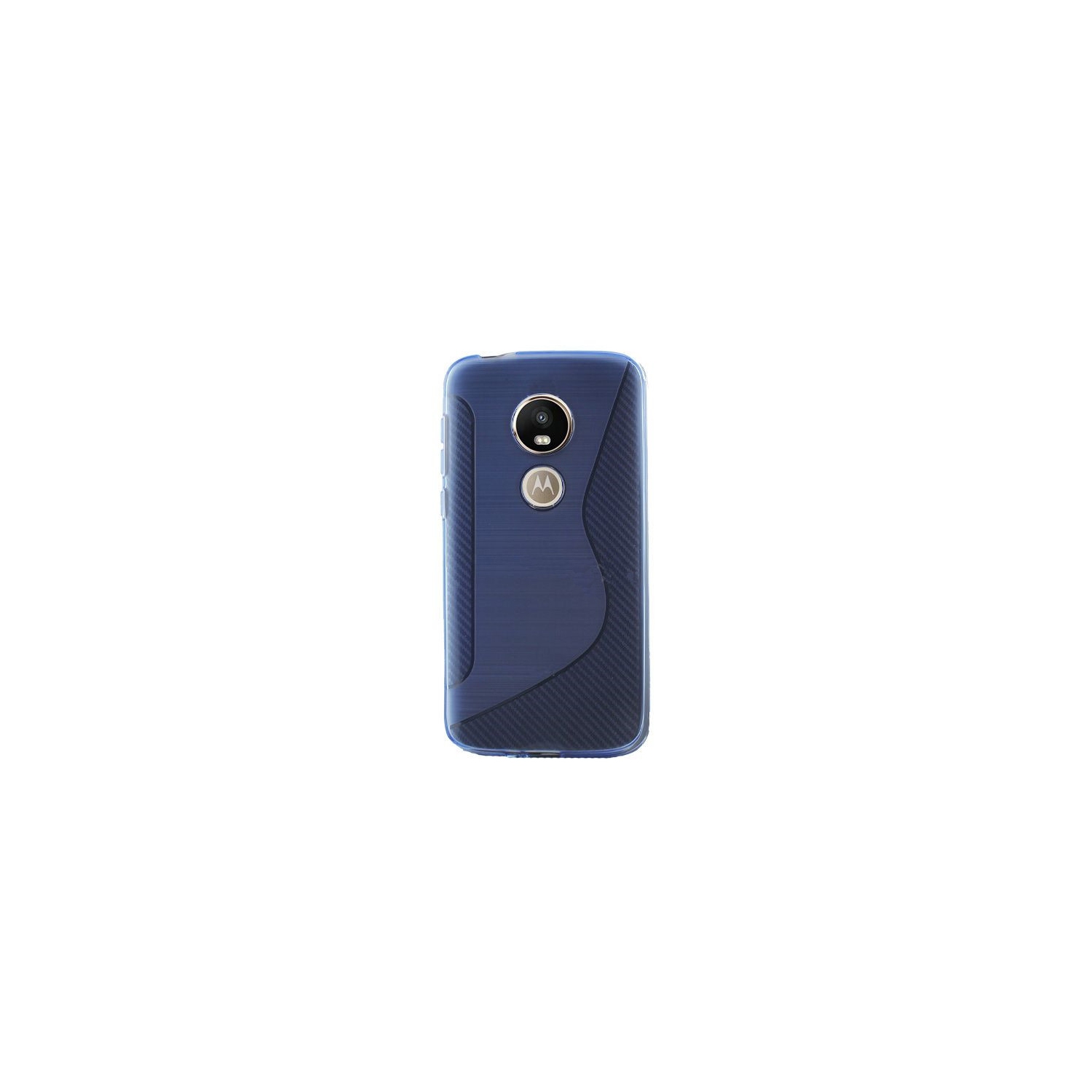 Étui Coque de protection arrière ultra fin et souple en silicone TPU Jelly pour Motorola G6 Play, bleu