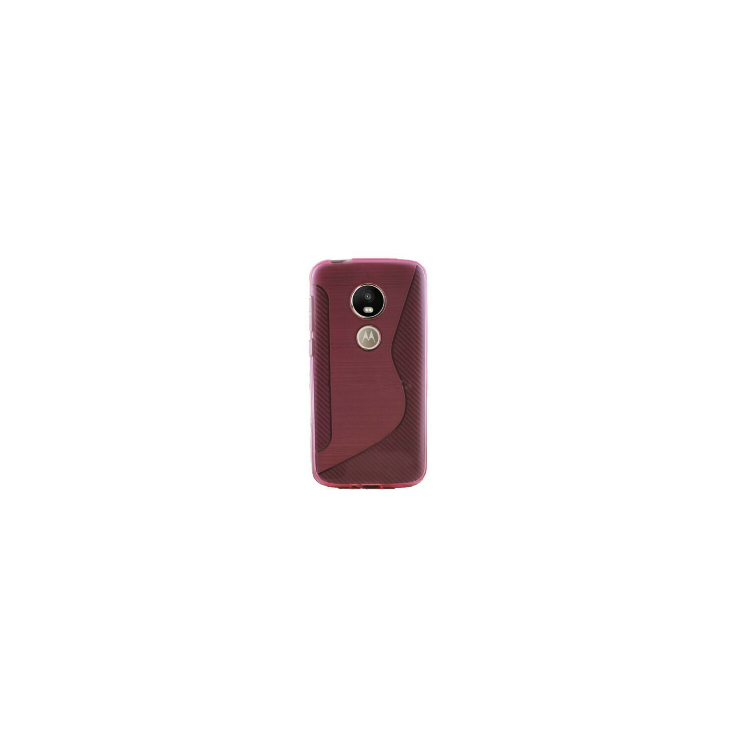 Étui Coque de protection arrière ultra fin et souple en silicone TPU Jelly pour Motorola G6 Play, rose vif