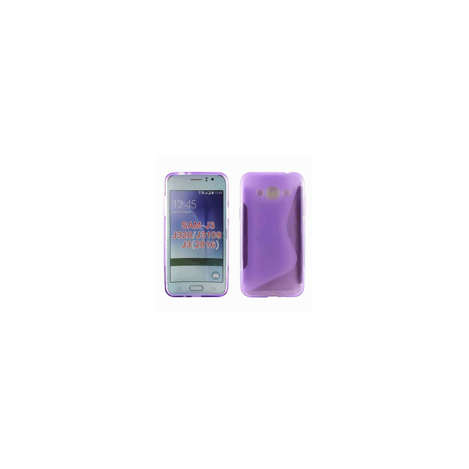 【CSmart】 Ultra Thin Soft TPU Silicone Jelly Bumper Back Cover Case for Samsung Galaxy J3 2016, Purple
