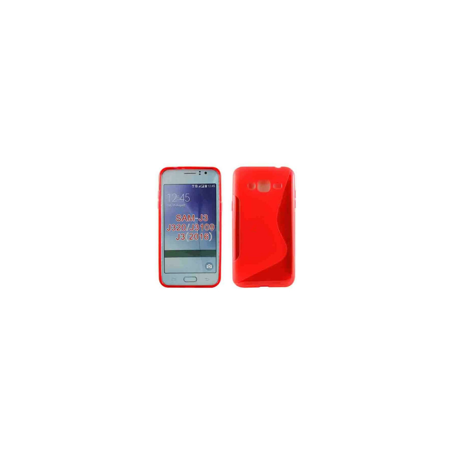 【CSmart】 Ultra Thin Soft TPU Silicone Jelly Bumper Back Cover Case for Samsung Galaxy J3 2016, Red