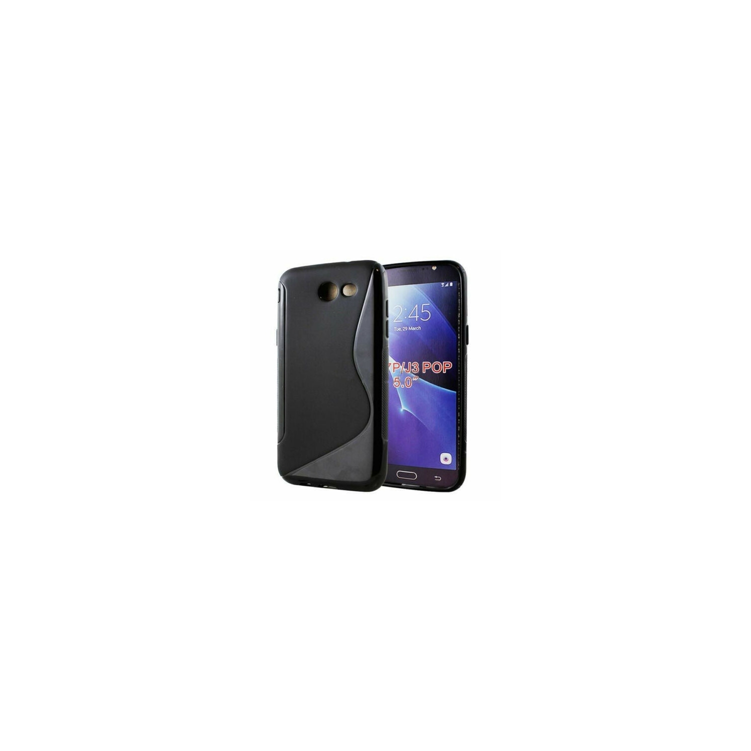 【CSmart】 Ultra Thin Soft TPU Silicone Jelly Bumper Back Cover Case for Samsung Galaxy J3 Prime / J3 2017, Black