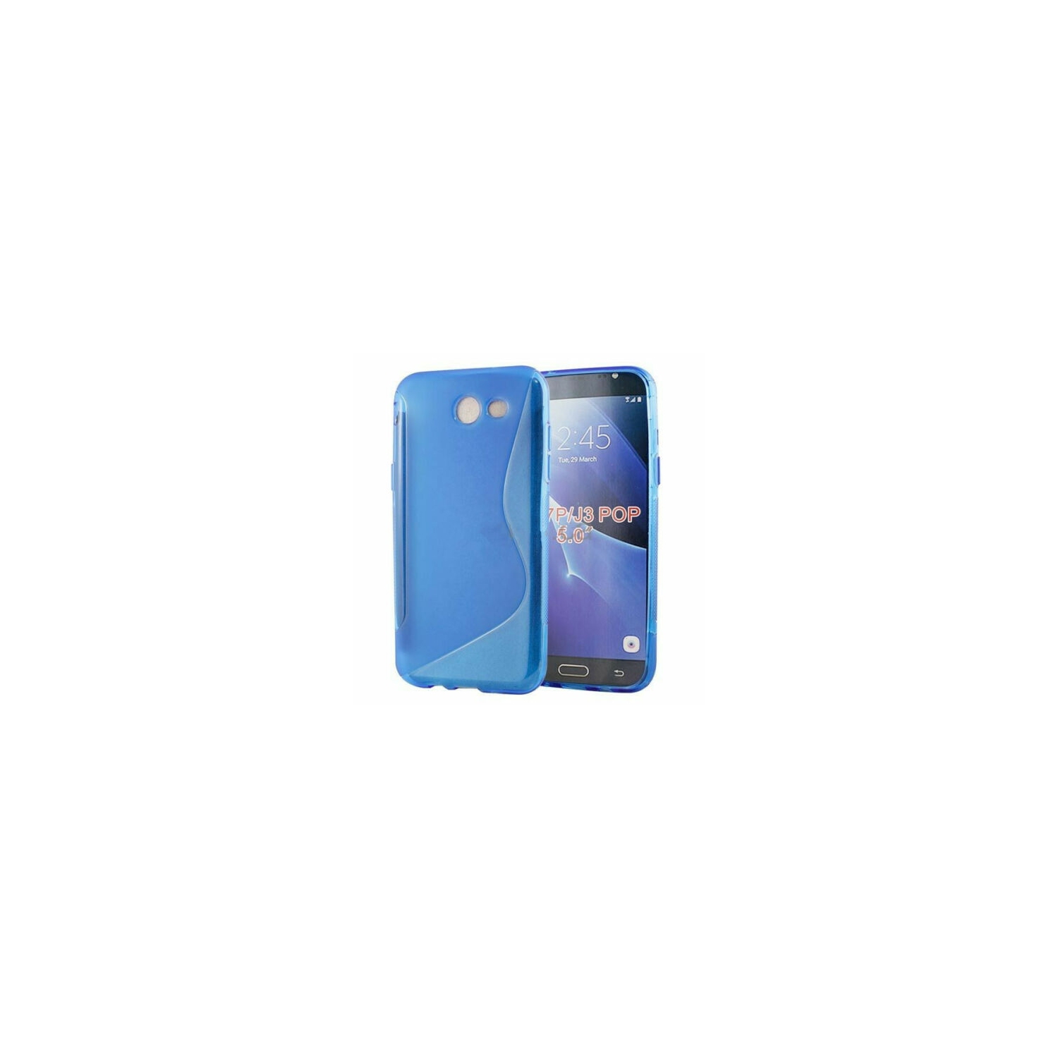 【CSmart】 Ultra Thin Soft TPU Silicone Jelly Bumper Back Cover Case for Samsung Galaxy J3 Prime / J3 2017, Blue