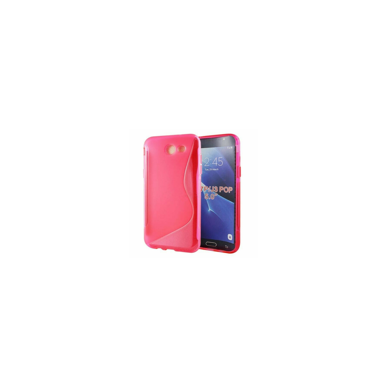 【CSmart】 Ultra Thin Soft TPU Silicone Jelly Bumper Back Cover Case for Samsung Galaxy J3 Prime / J3 2017, Hot Pink