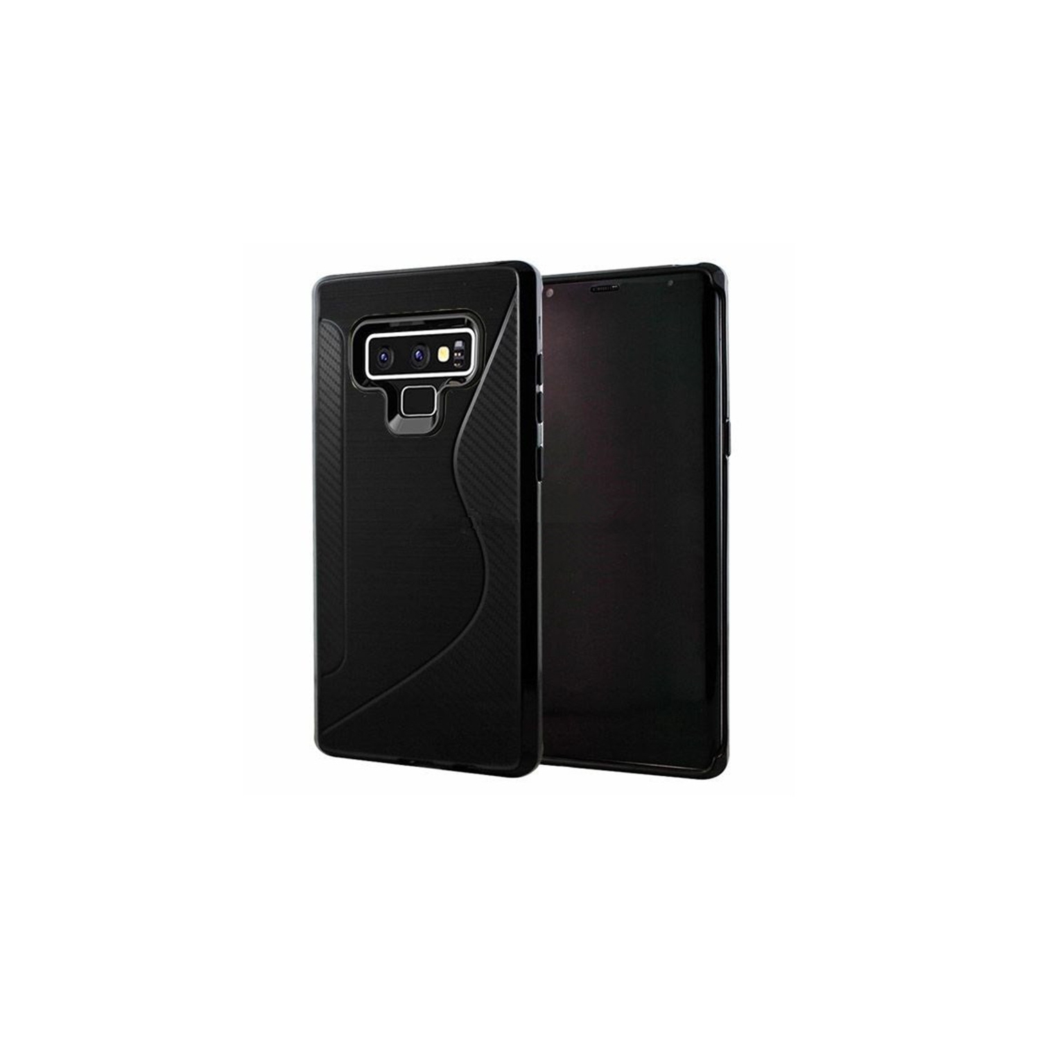 Étui Coque de protection arrière ultra fin et souple en silicone TPU Jelly pour Samsung Note 9, noir