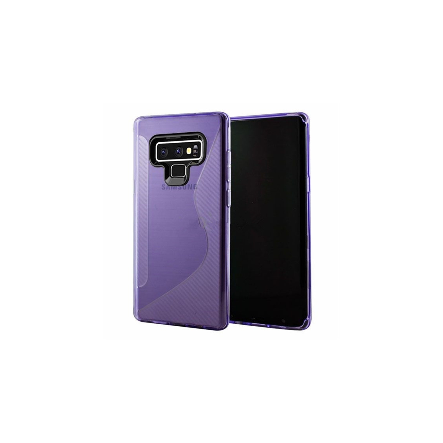 Étui Coque de protection arrière ultra fin et souple en silicone TPU Jelly pour Samsung Note 9, violet