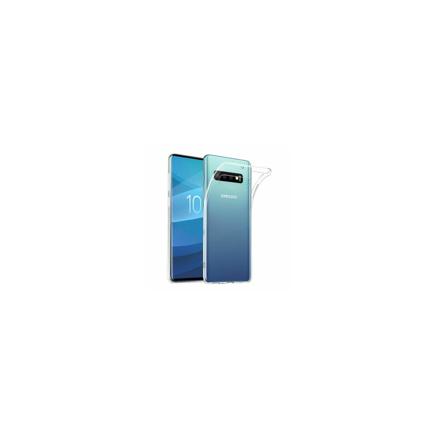 【CSmart】 Ultra Thin Soft TPU Silicone Jelly Bumper Back Cover Case for Samsung Galaxy S10 Plus, Transparent Clear