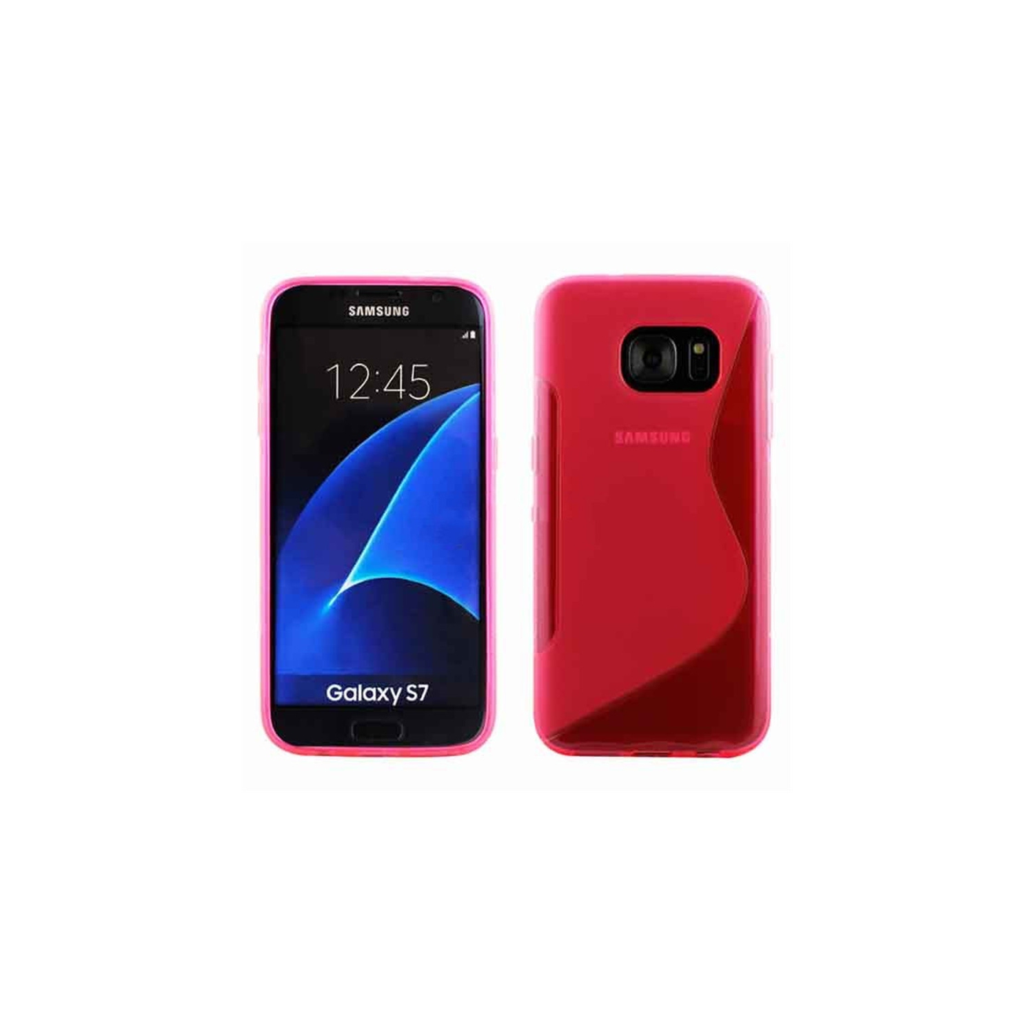 【CSmart】 Ultra Thin Soft TPU Silicone Jelly Bumper Back Cover Case for Samsung Galaxy S7, Pink