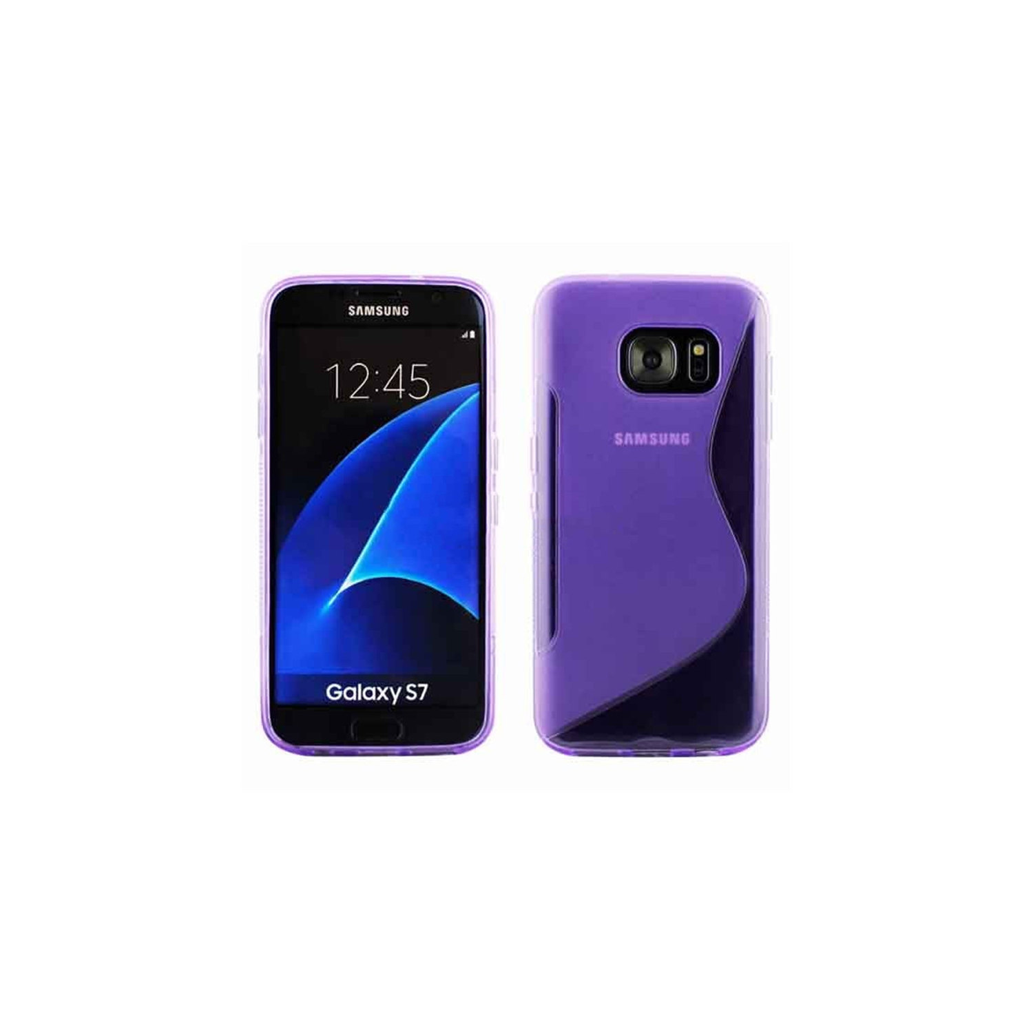 【CSmart】 Ultra Thin Soft TPU Silicone Jelly Bumper Back Cover Case for Samsung Galaxy S7, Purple